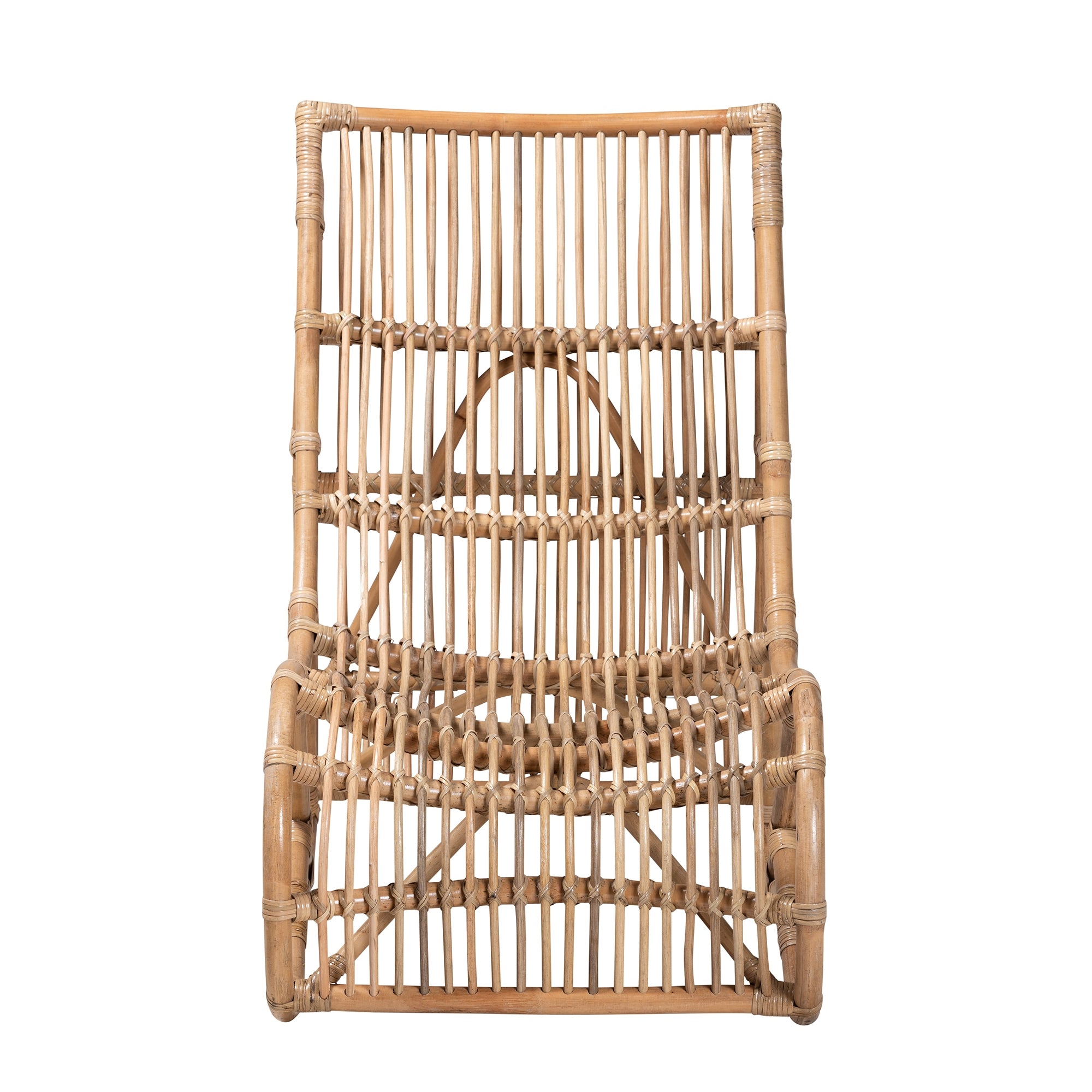 bali & pari Genera Modern Bohemian Natural Rattan Lounge Chair