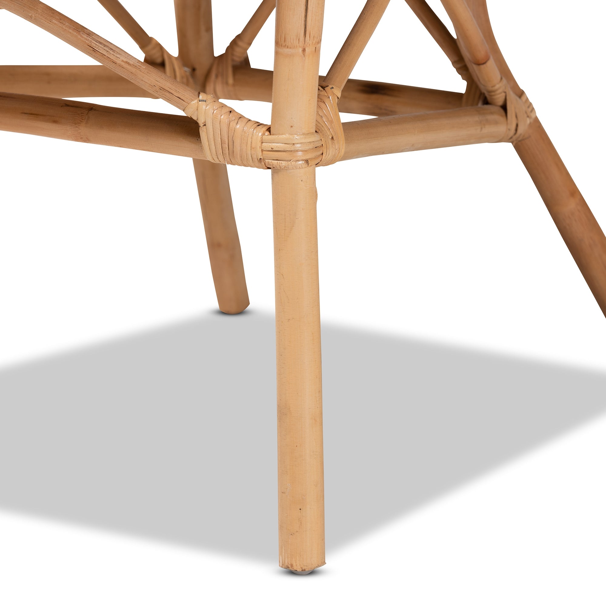 bali & pari Adrina Modern Bohemian Natural Brown Rattan Dining Chair
