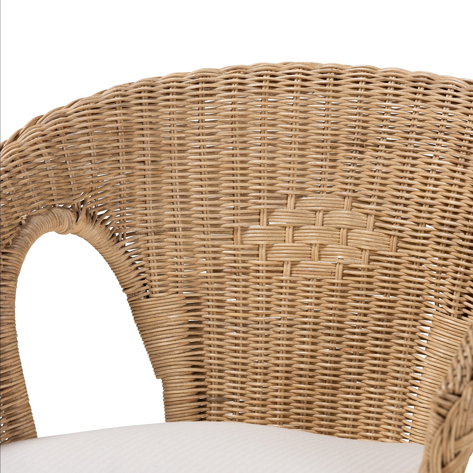 bali & pari Abbey Modern Bohemian Natural Brown Antique Rattan Dining Chair