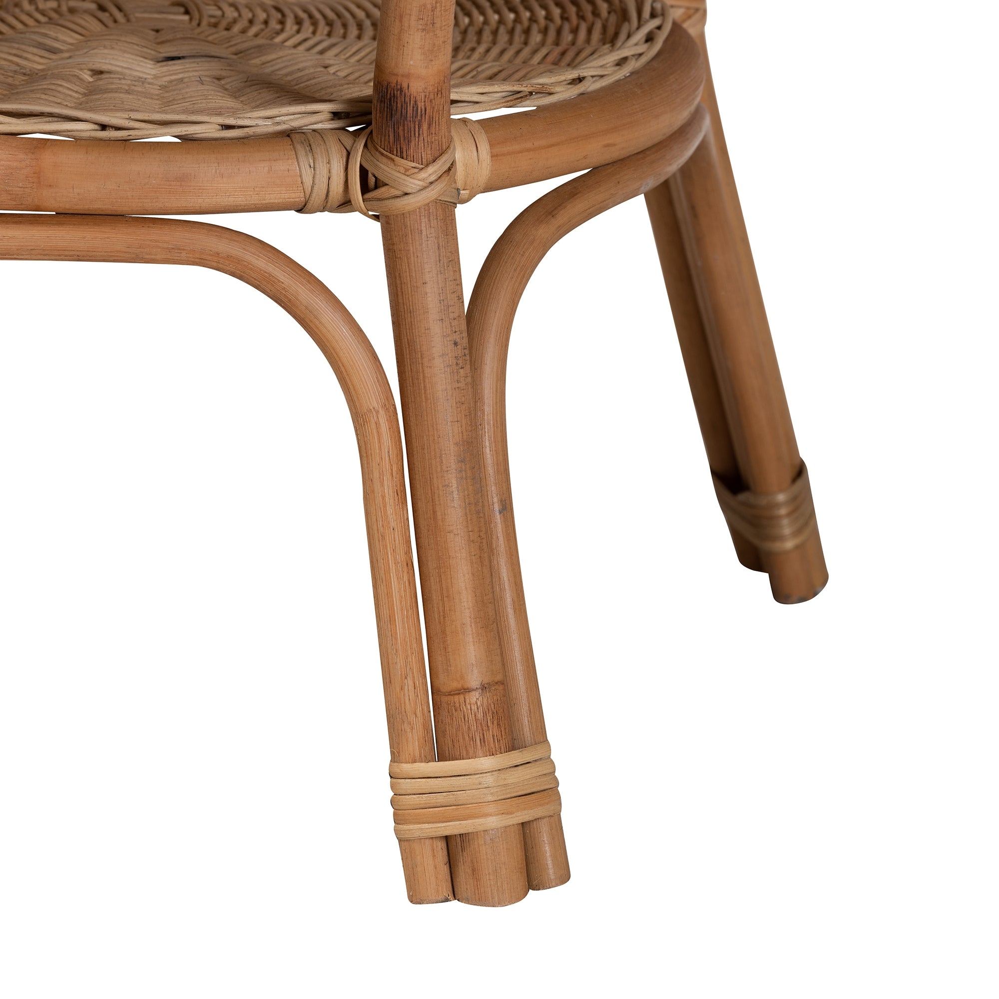 bali & pari Abbey Modern Bohemian Natural Brown Antique Rattan Coffee Table