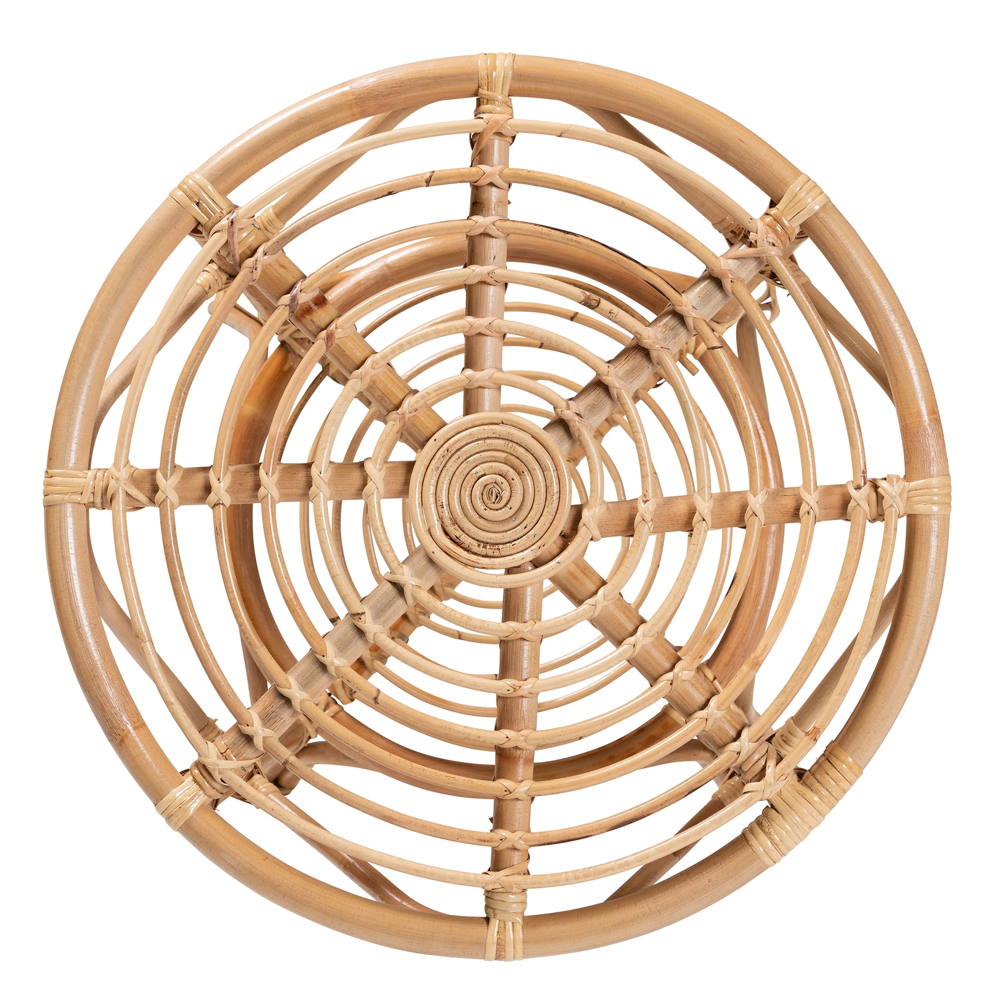 bali & pari Cariel Modern Bohemian Natural Brown Rattan Coffee Table
