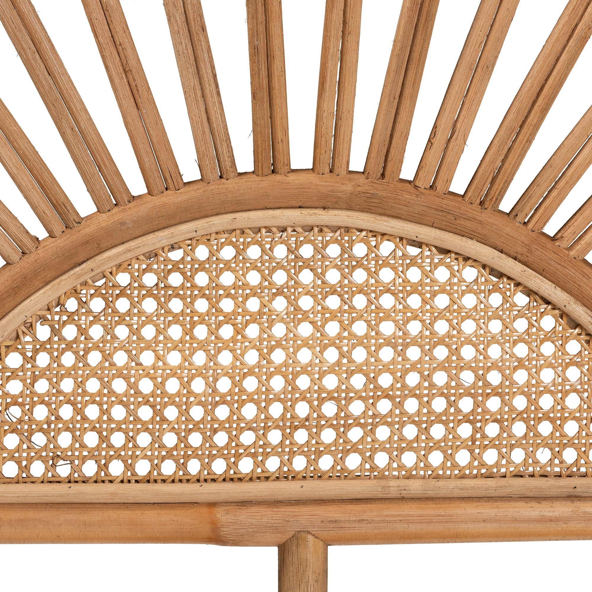 bali & pari Perenna Modern Bohemian Natural Rattan Queen Size Standalone Headboard