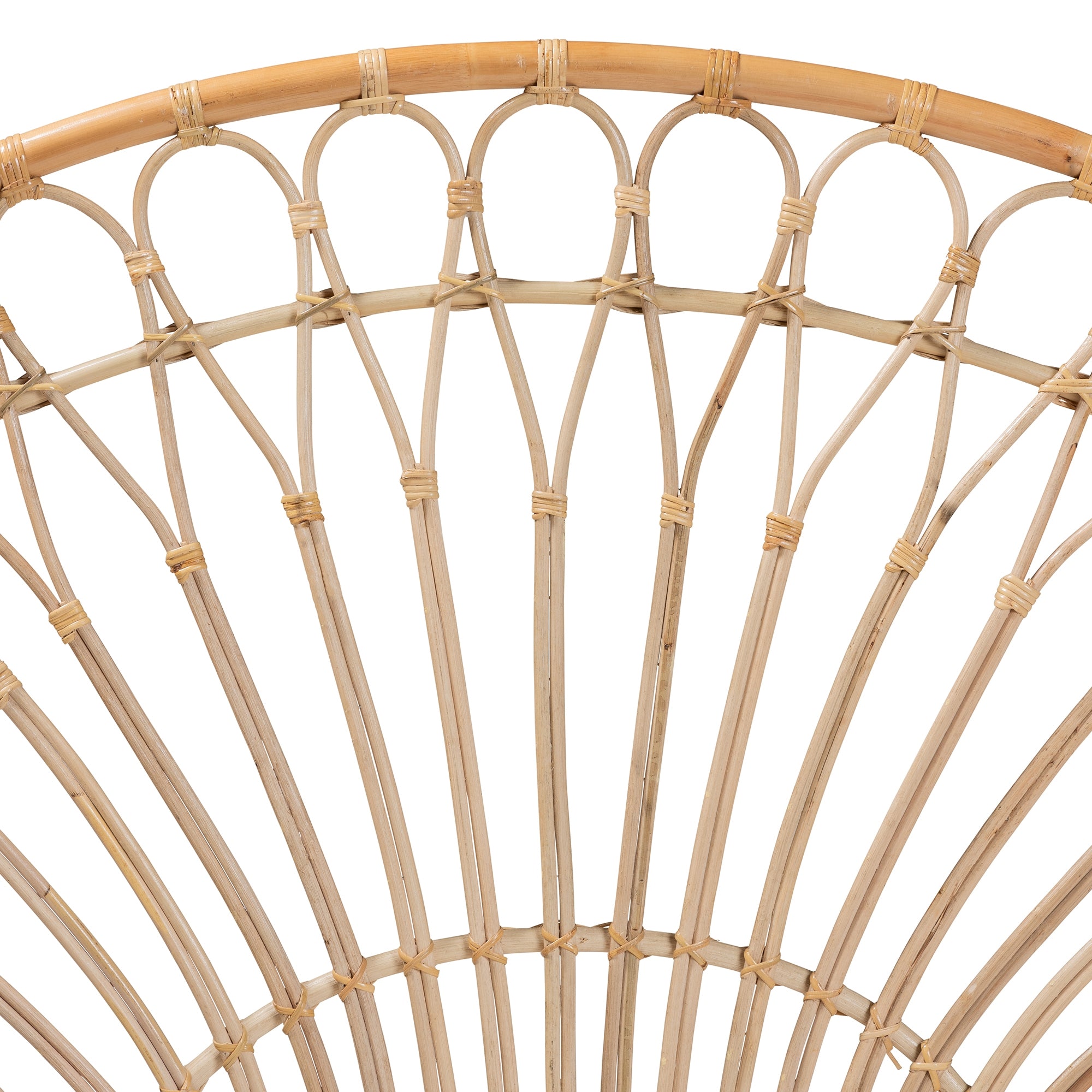 bali & pari Devereaux Modern Bohemian Natural Brown Rattan King Size Standalone Headboard