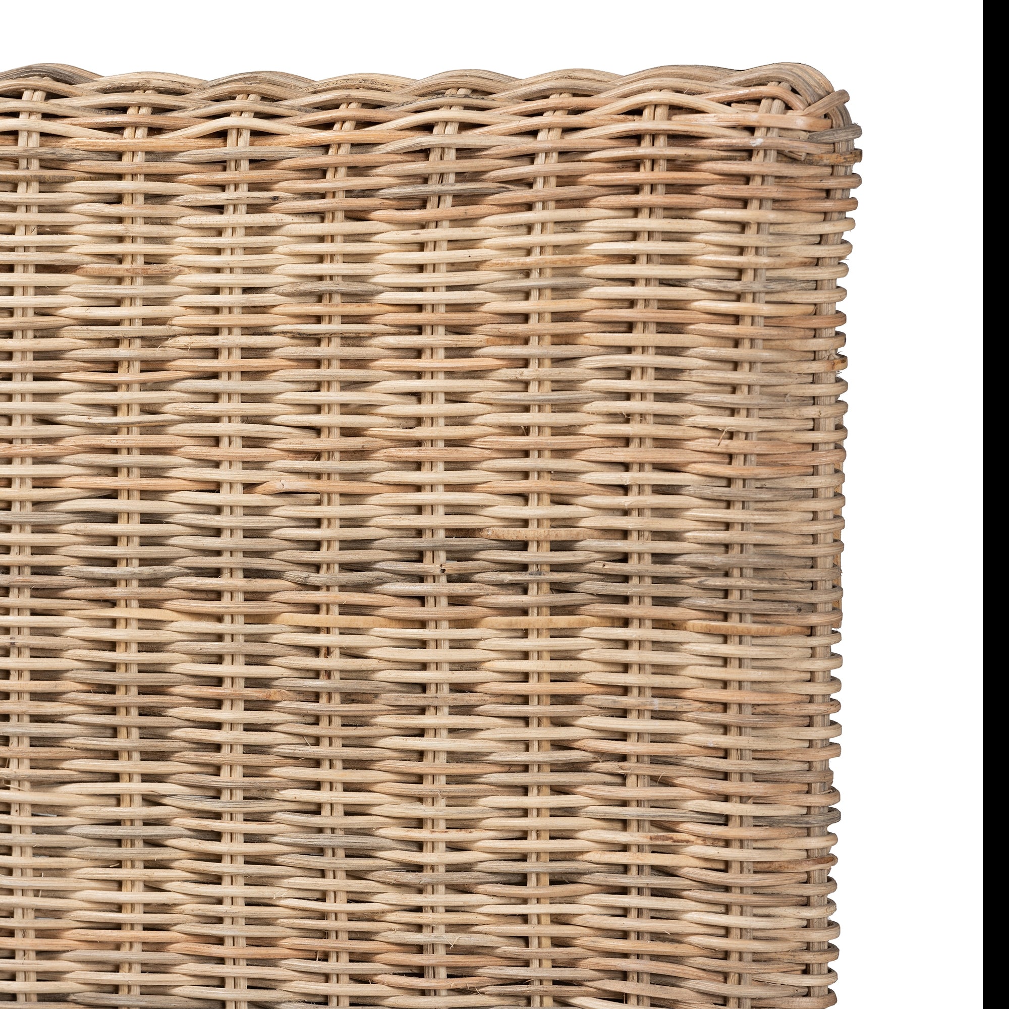 bali & pari Cantara Modern Bohemian Natural Rattan Queen Size Standalone Headboard