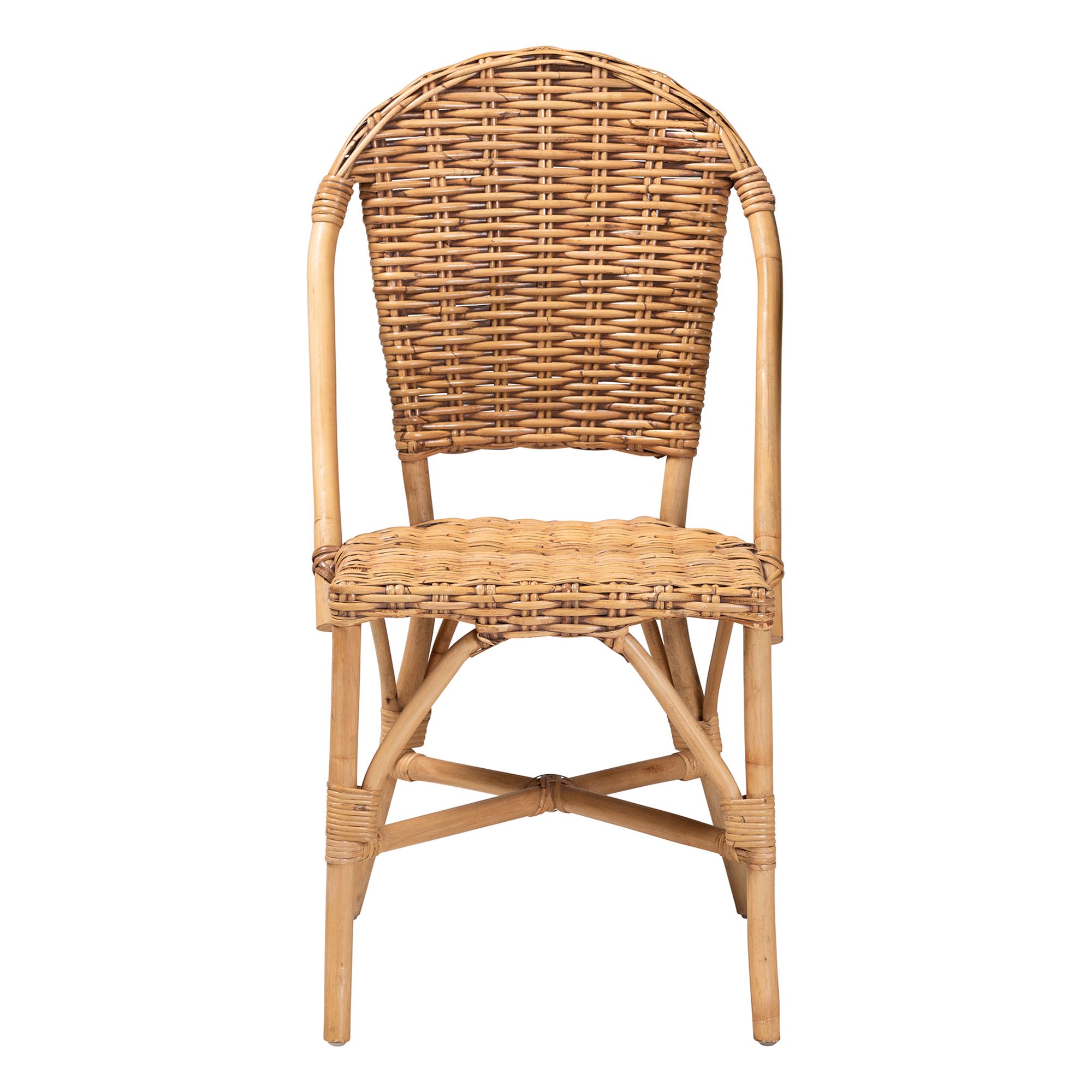 bali & pari Neola Modern Bohemian Natural Rattan Dining Chair
