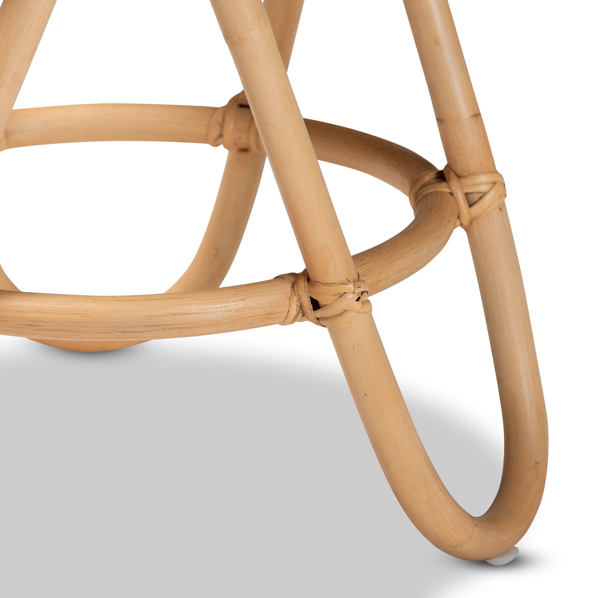bali & pari Rinjani Modern Bohemian Natural Brown Rattan End Table