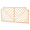 bali & pari Giza Modern Bohemian Natural Brown Rattan Queen Size Wall-mount Headboard