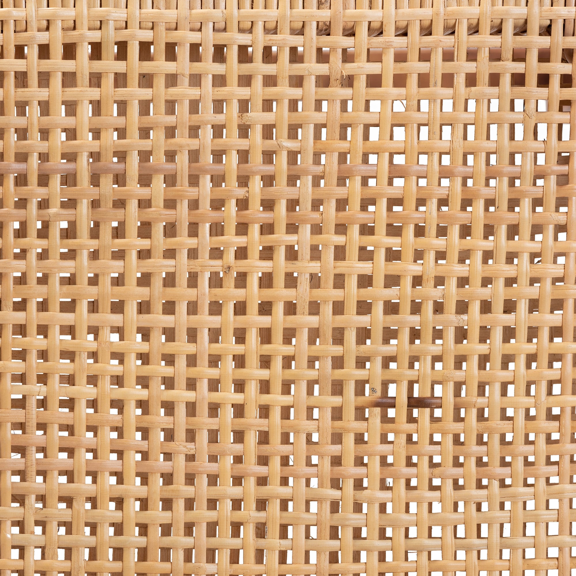 bali & pari Caspia Mid-Century Modern Walnut Brown Mahogany Wood and Natural Rattan Counter Stool
