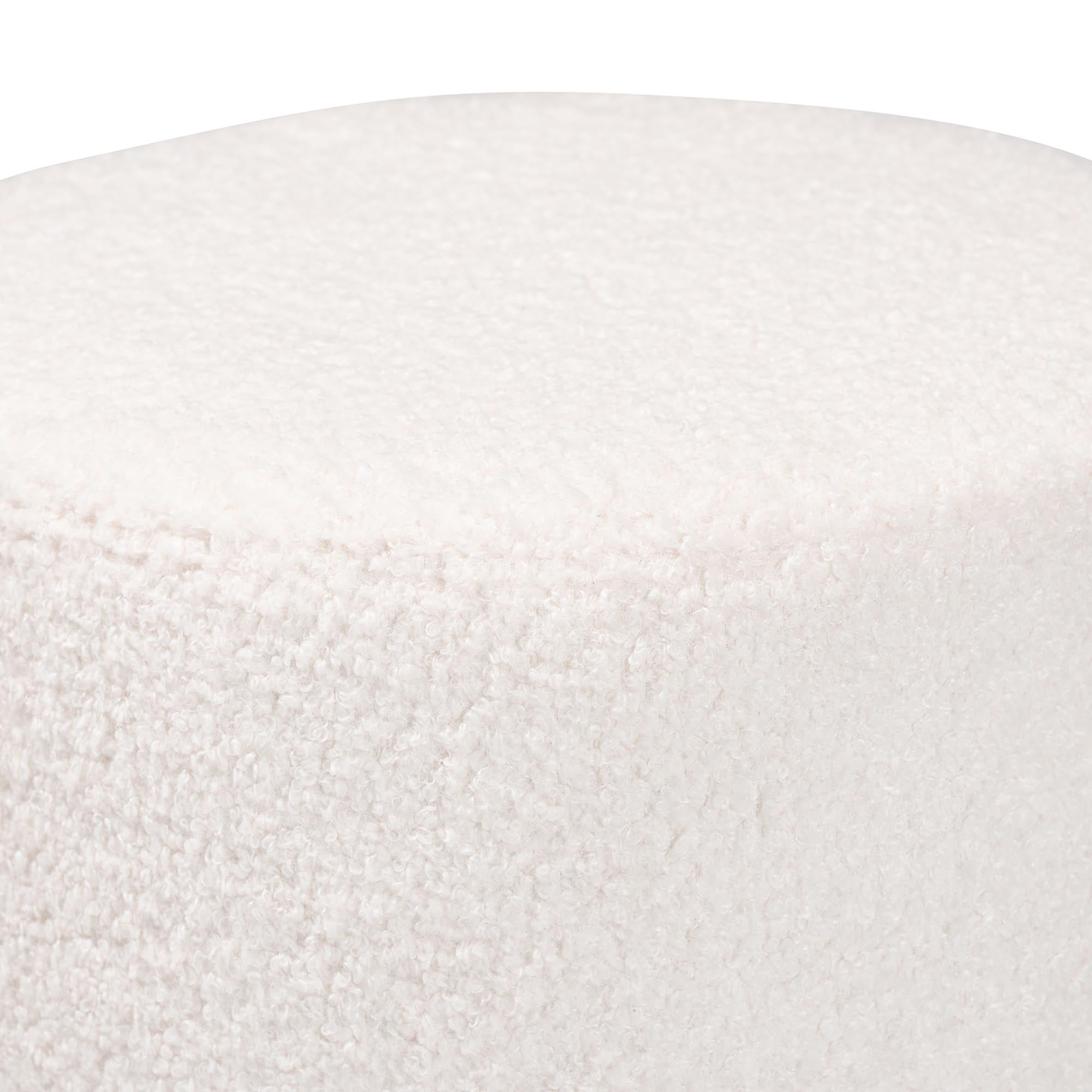 Baxton Studio Tori Modern and Contemporary Ivory Boucle Upholstered Ottoman