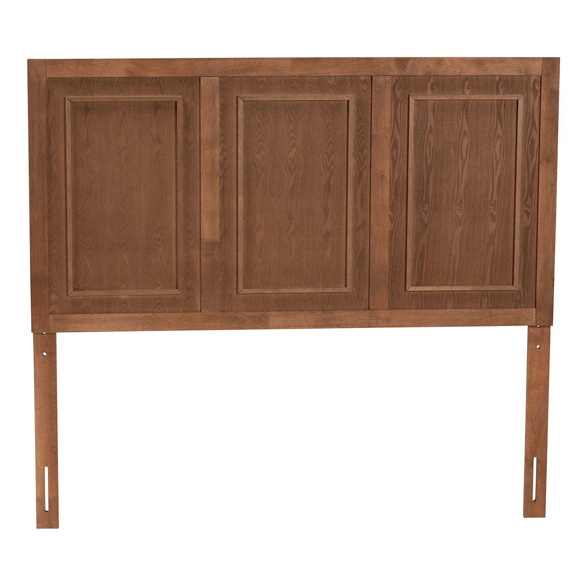 Baxton Studio Giordano Classic and Traditional Ash Walnut Finished Wood Queen Size Headboard