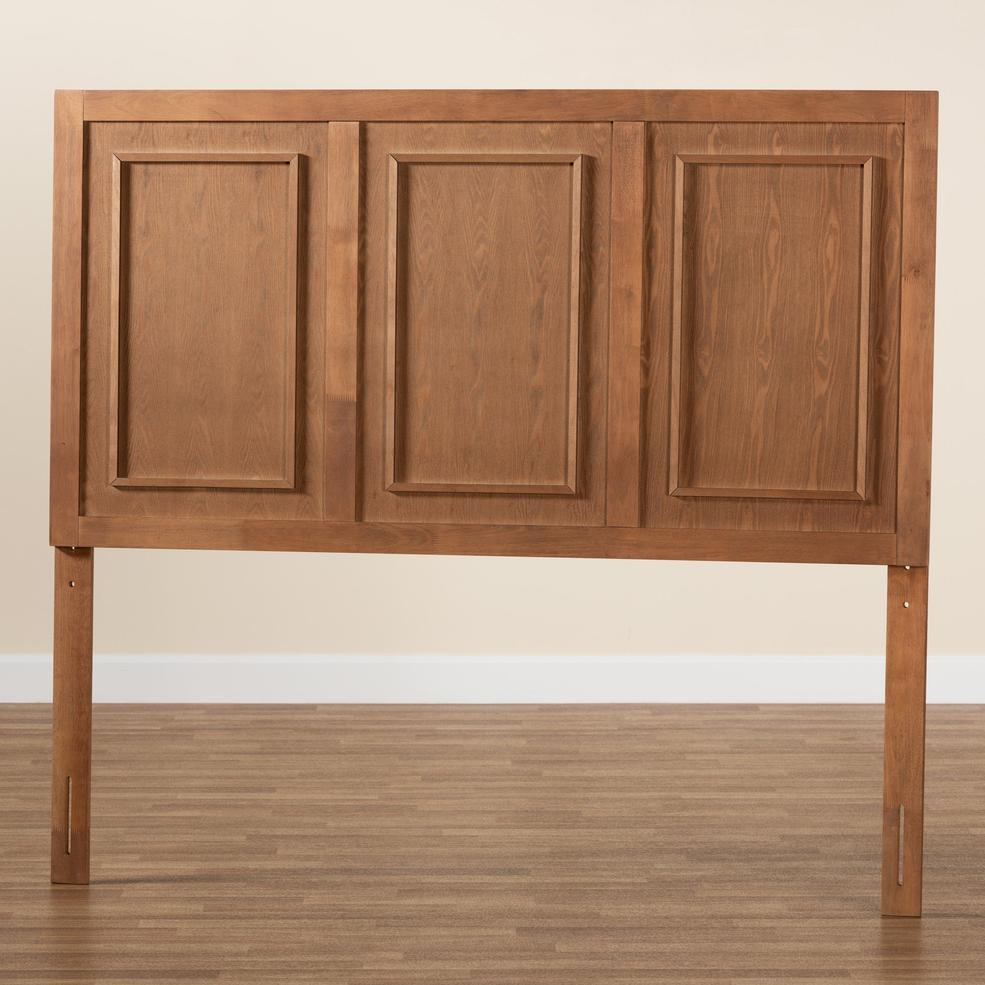 Baxton Studio Giordano Classic and Traditional Ash Walnut Finished Wood Full Size Headboard