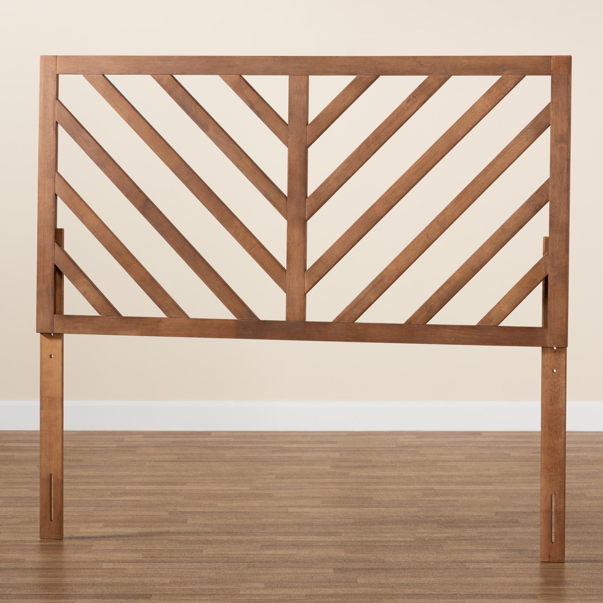 Baxton Studio Belisma Modern and Contemporary Ash Walnut Finished Wood King Size Headboard