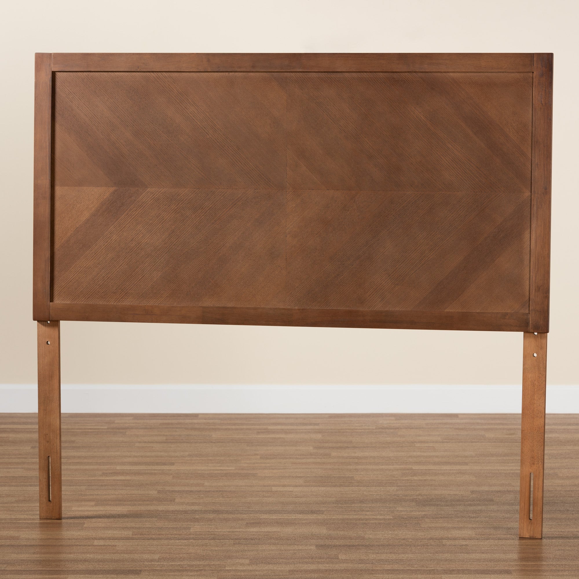 Baxton Studio Terrian Classic and Traditional Ash Walnut Finished Wood Queen Size Headboard