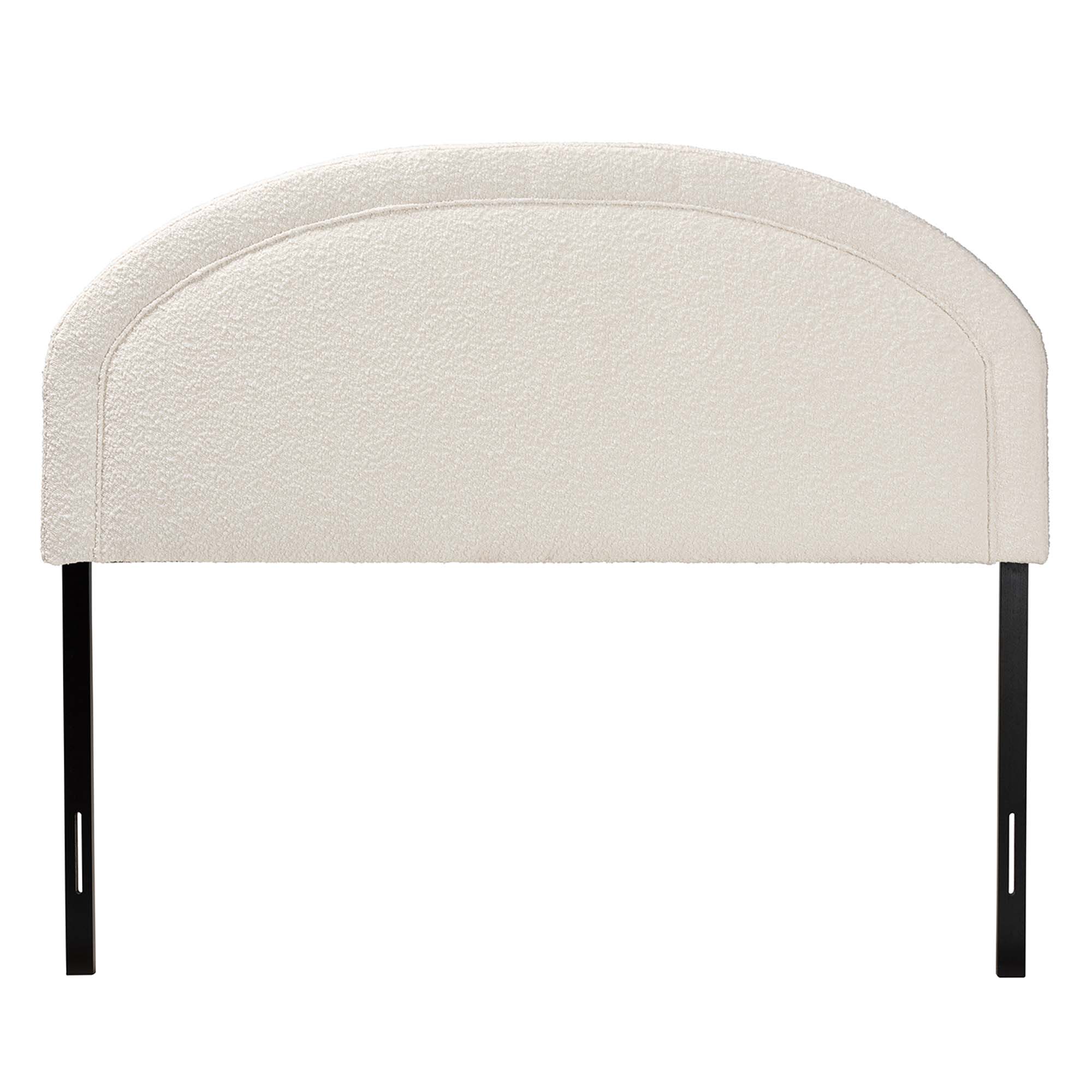Baxton Studio Fiana Modern Cream Boucle Fabric Queen Size Headboard