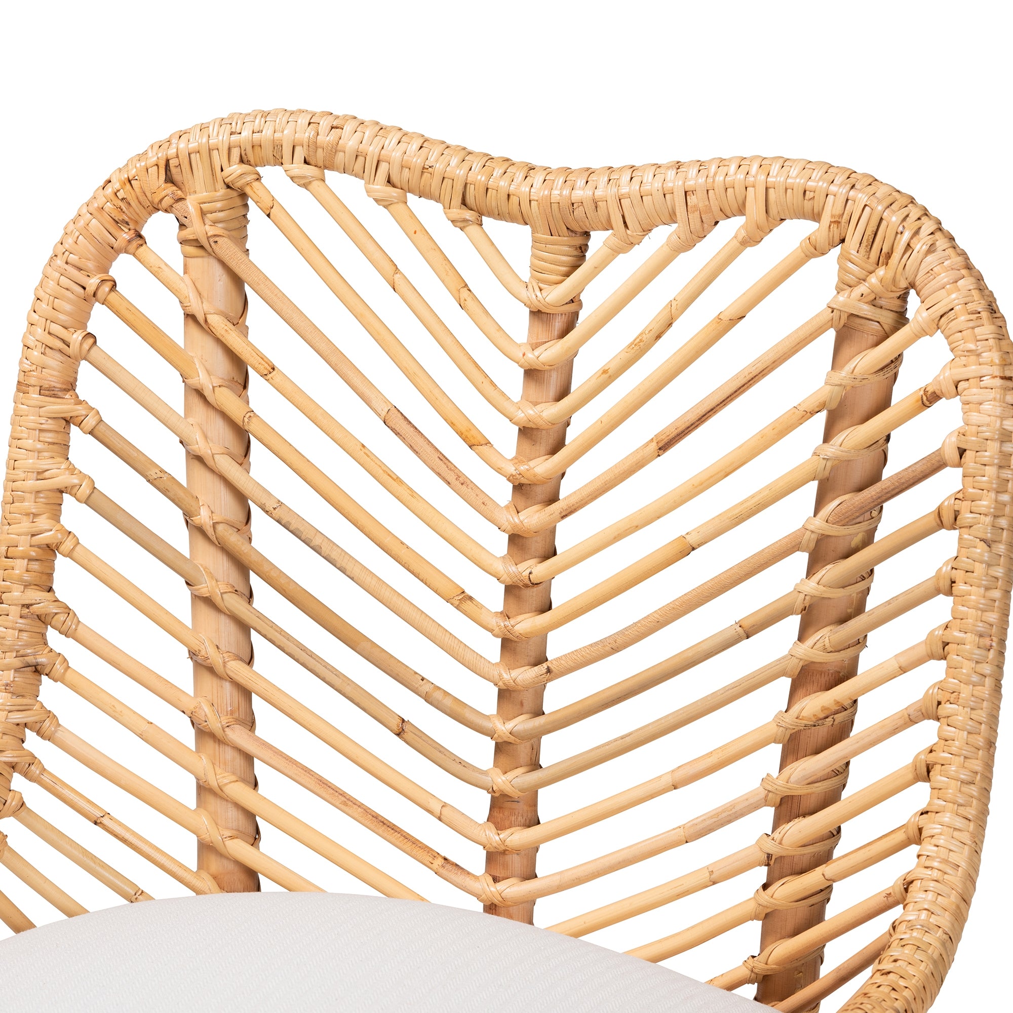 bali & pari Arween Modern Bohemian Natural Brown Rattan Dining Chair