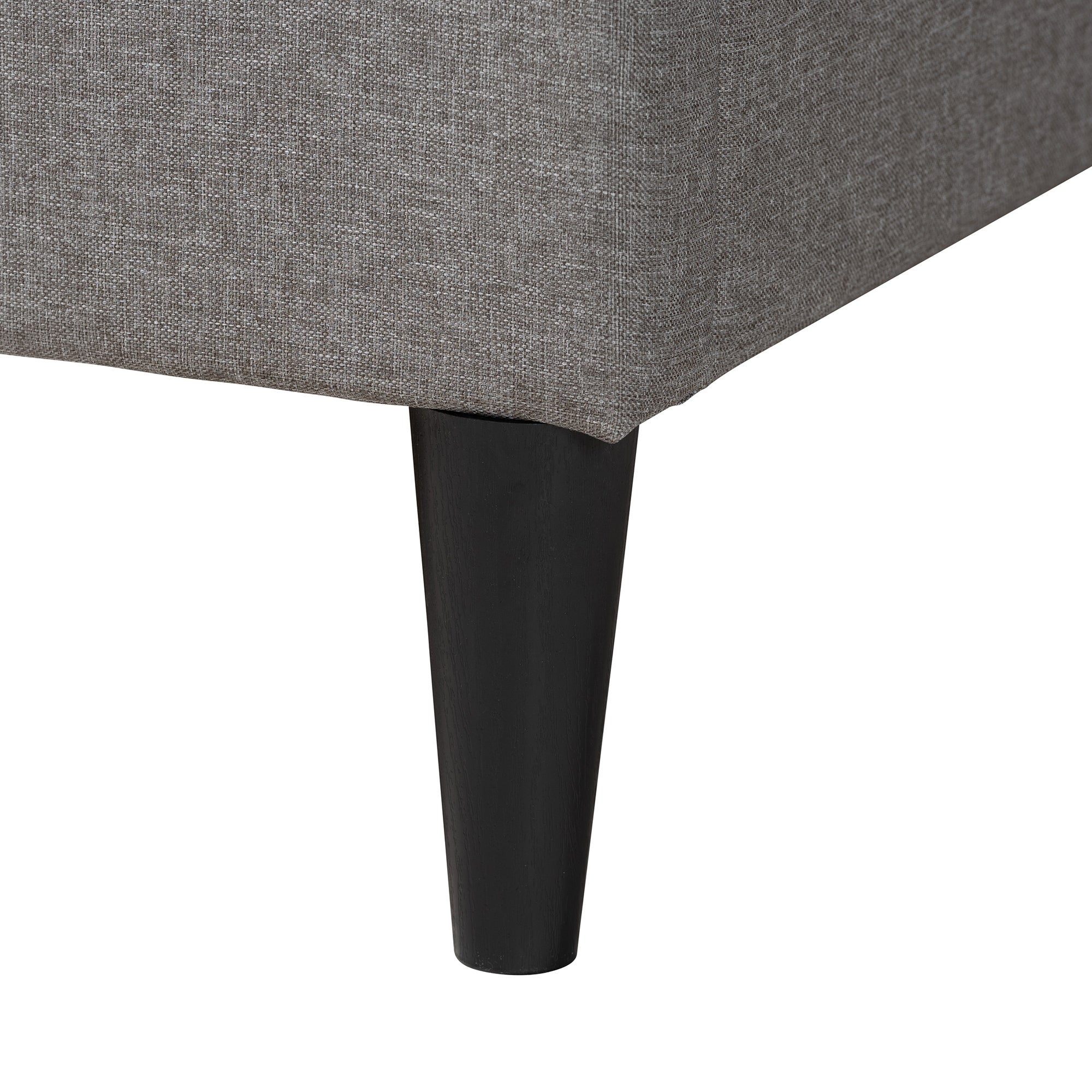 Baxton Studio Casol Mid-Century Modern Transitional Grey Fabric Upholstered Full Size Platform Bed