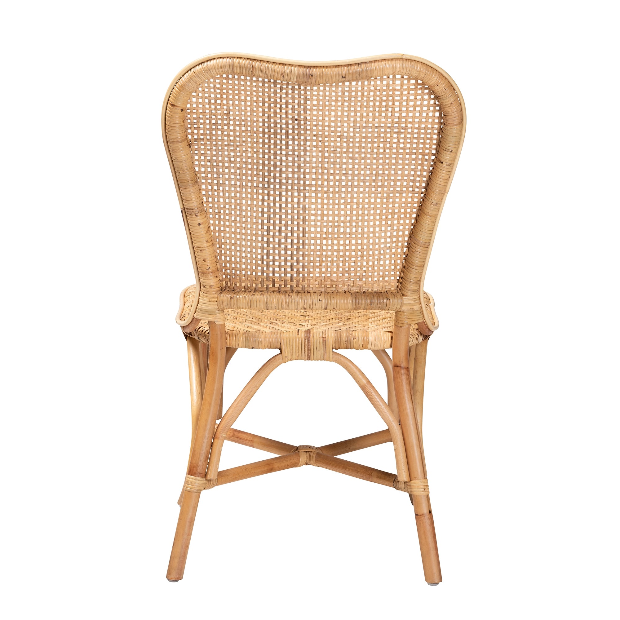bali & pari Irene Modern Bohemian Natural Rattan Dining Chair
