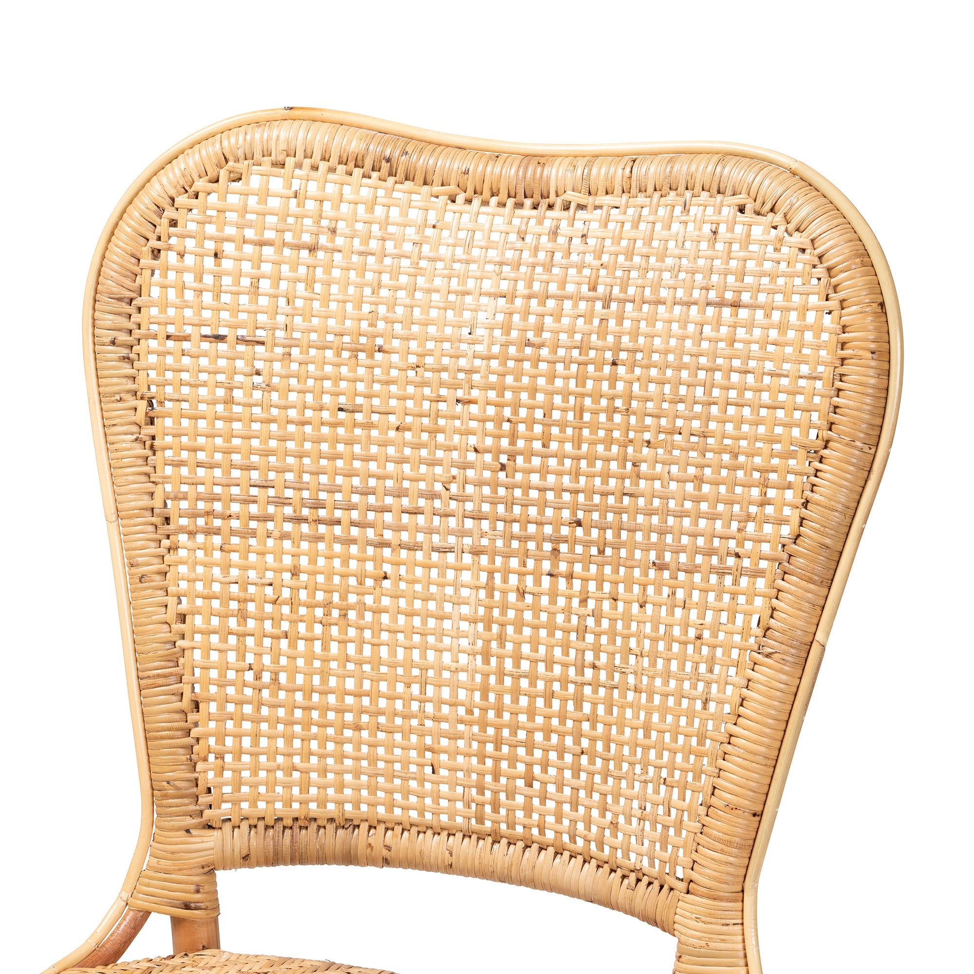 bali & pari Irene Modern Bohemian Natural Rattan Dining Chair