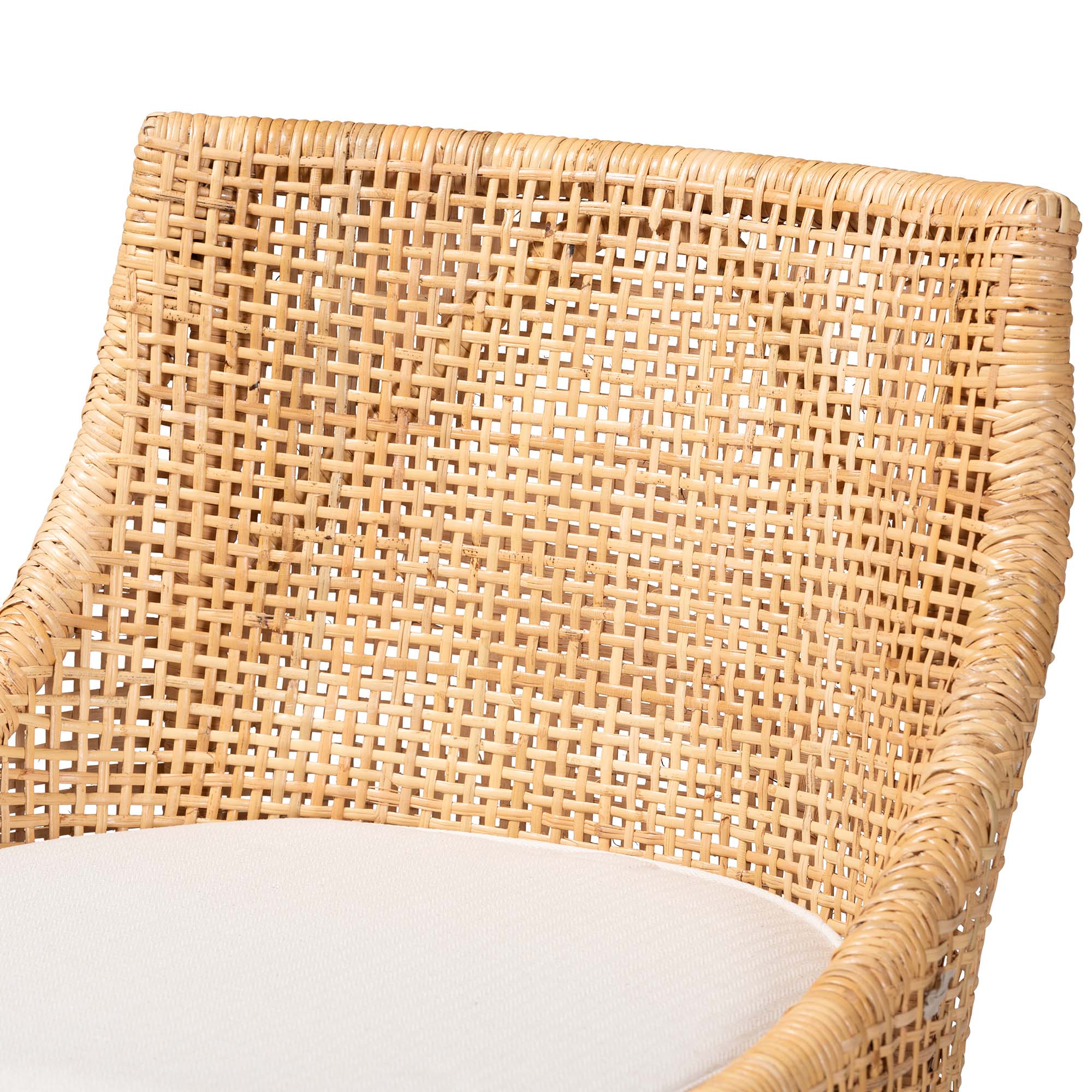 bali & pari Bella Modern Bohemian Natural Brown Rattan Bar Stool