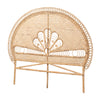 bali & pari Marlette Modern Bohemian Natural Brown Rattan Queen Size Standalone Headboard