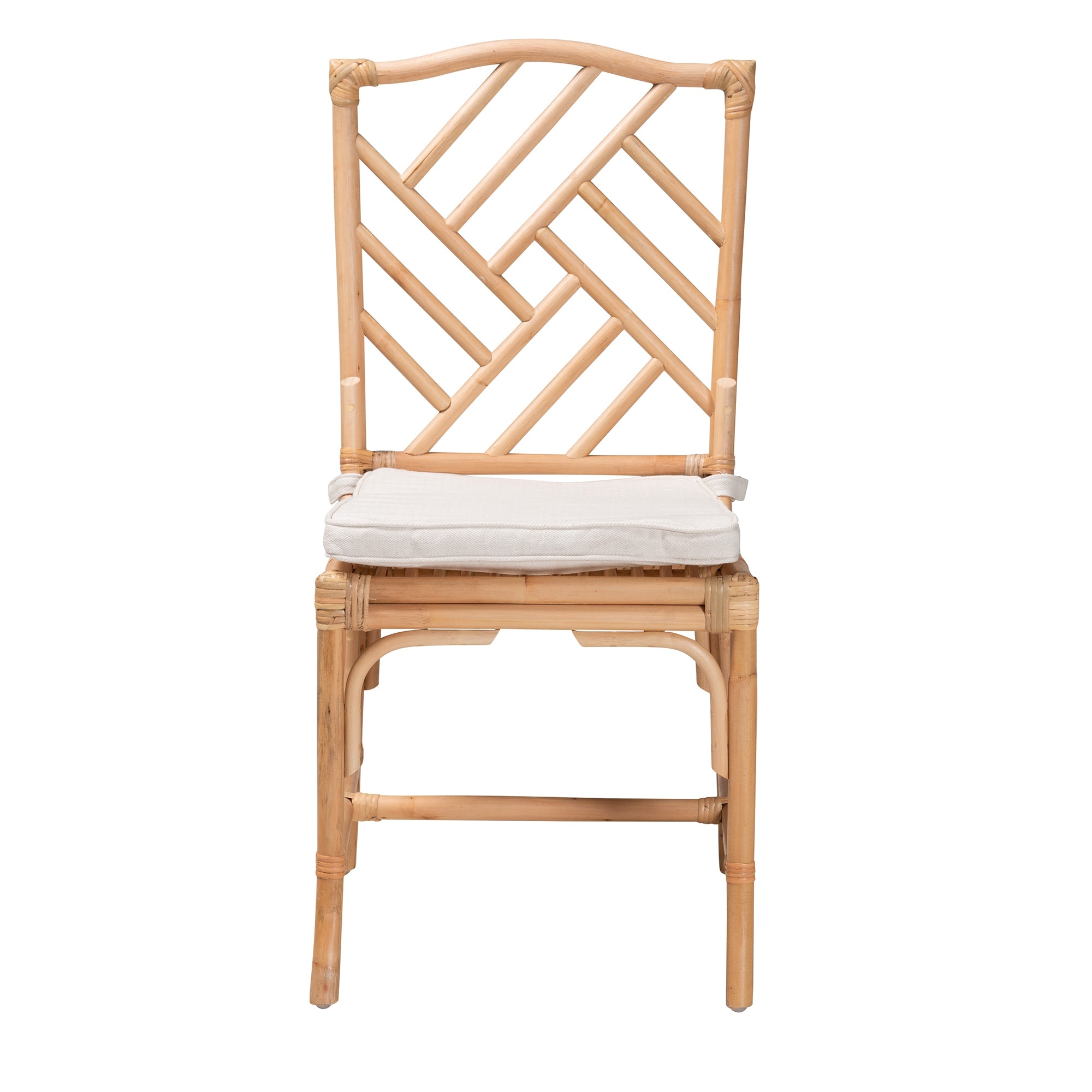 bali & pari Rio Modern Bohemian Natural Brown Rattan Dining Chair