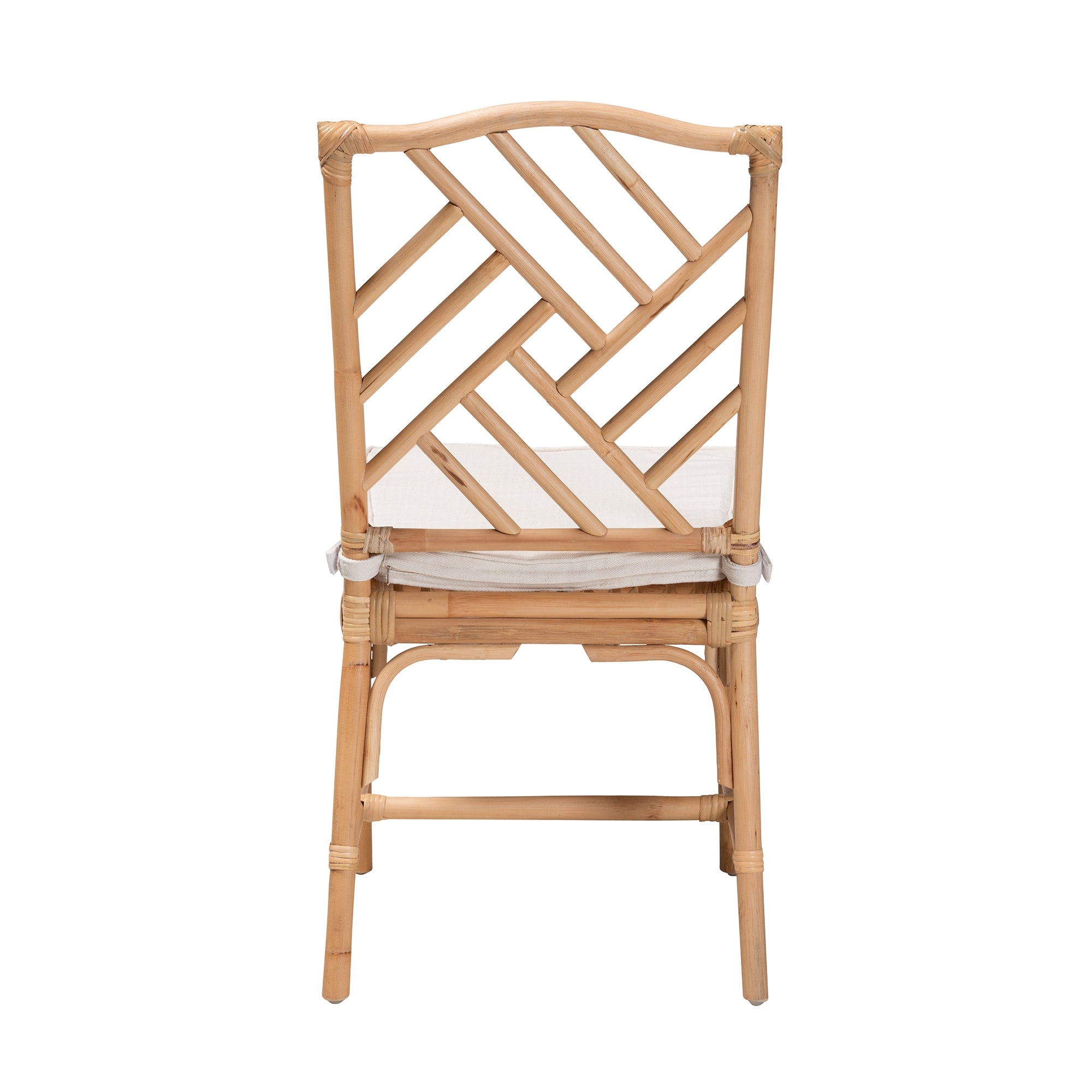 bali & pari Rio Modern Bohemian Natural Brown Rattan Dining Chair