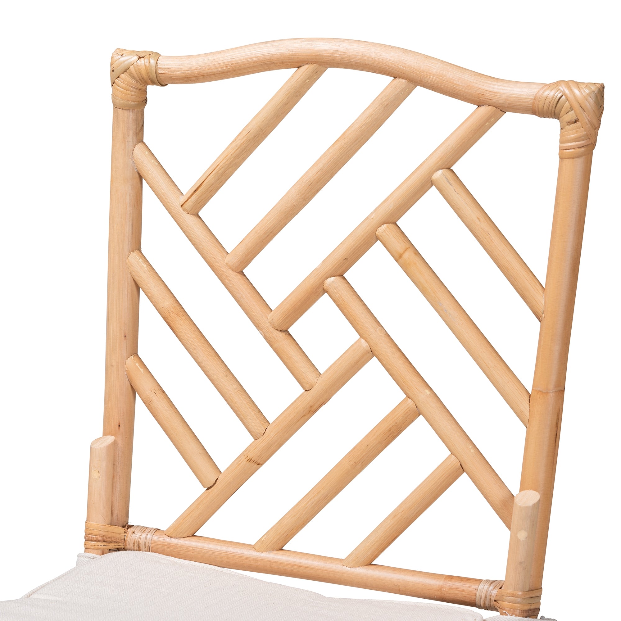 bali & pari Rio Modern Bohemian Natural Brown Rattan Dining Chair
