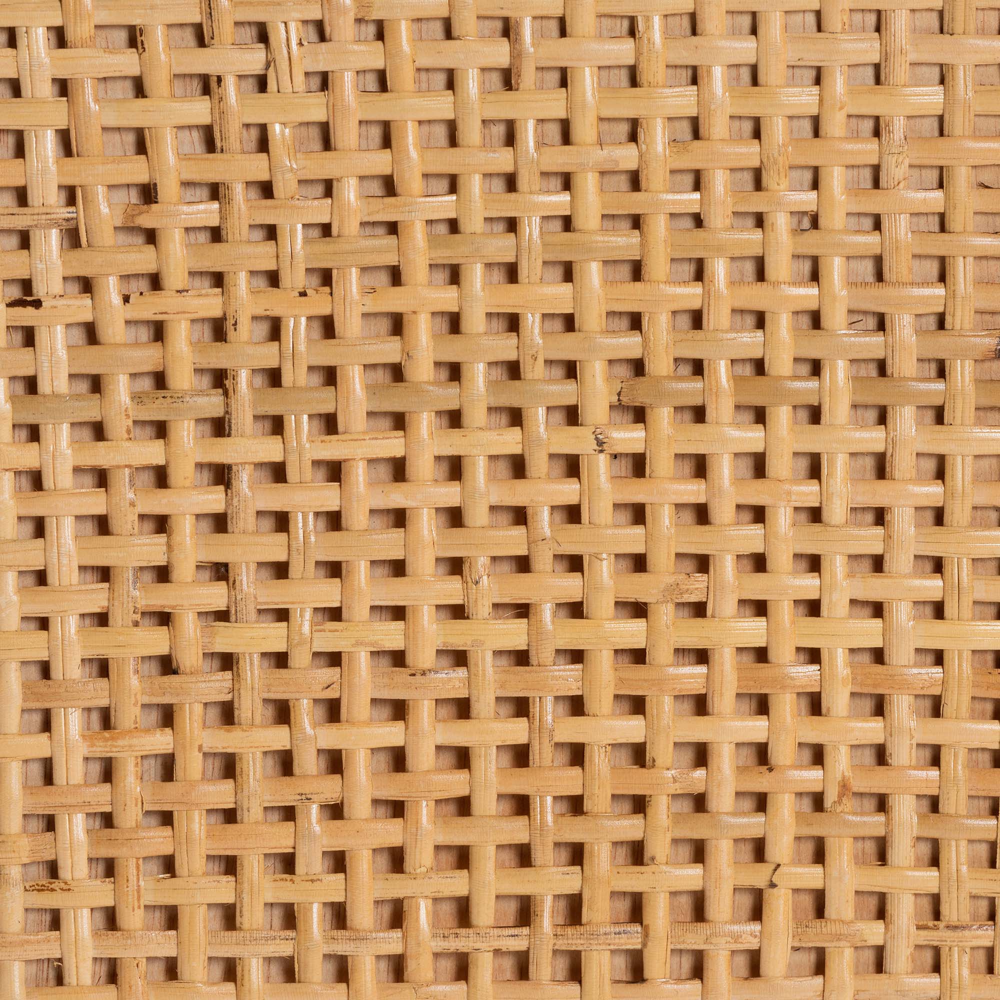 bali & pari Vivan Modern Bohemian Natural Brown Rattan and Mahogany Wood 3-Shelf Storage Cabinet