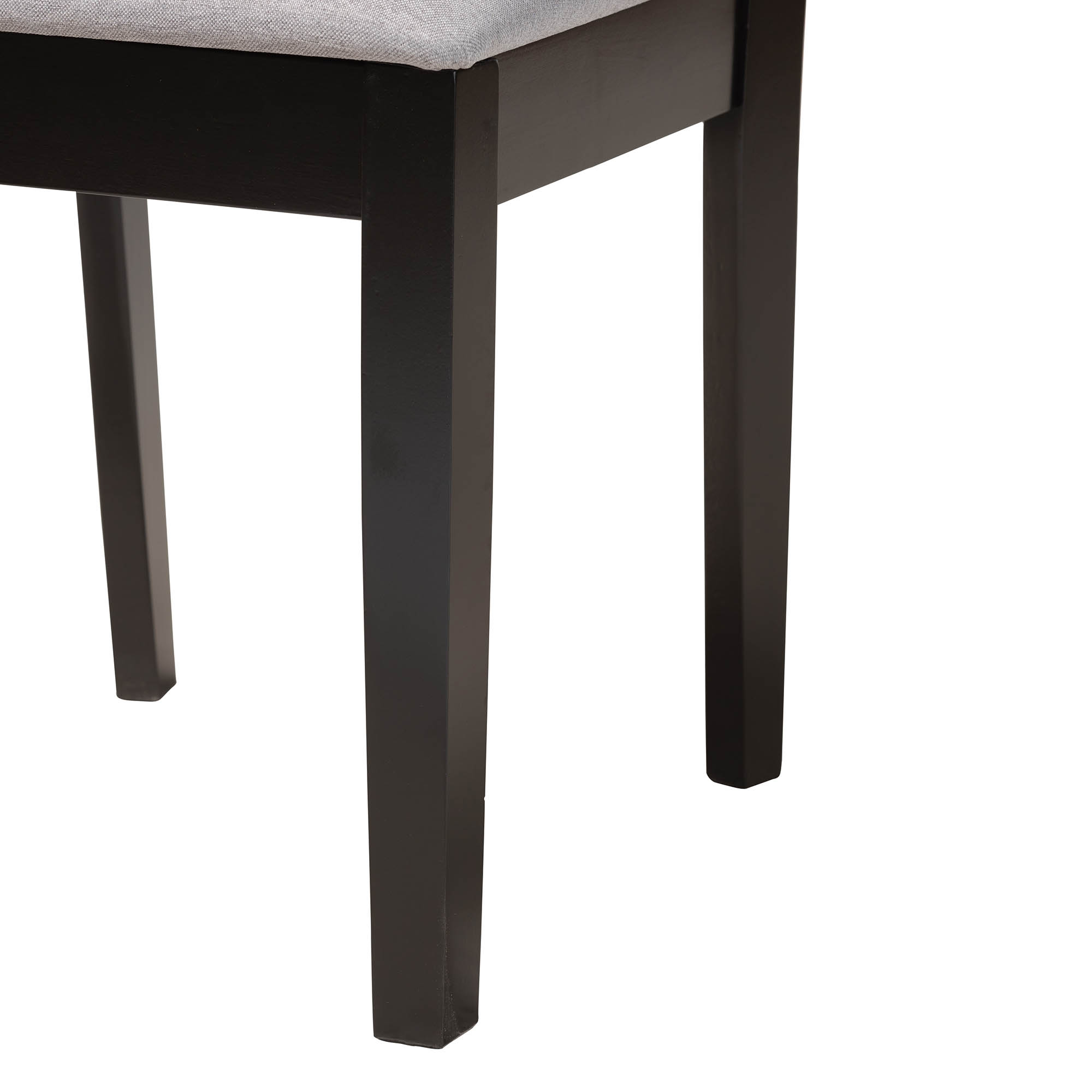 Baxton Studio Genesis Modern Grey Fabric and Dark Brown Finished Wood 7-Piece Dining Set