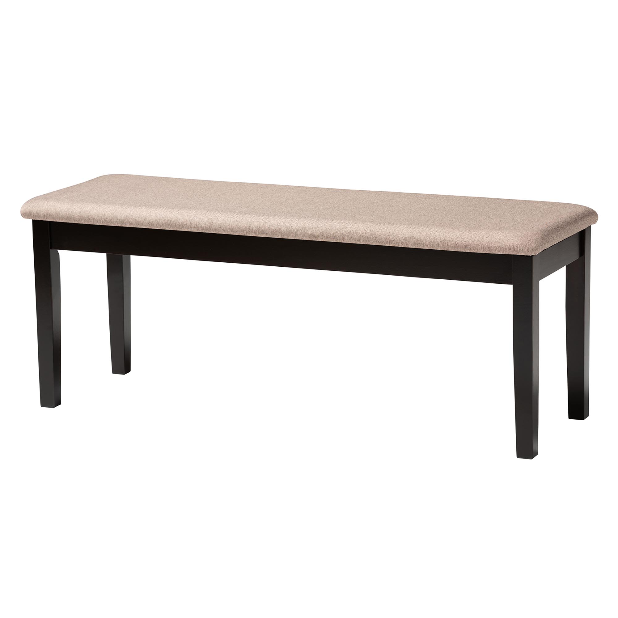Baxton Studio Florencia Modern Beige Fabric and Espresso Brown Finished Wood 6-Piece Dining Set