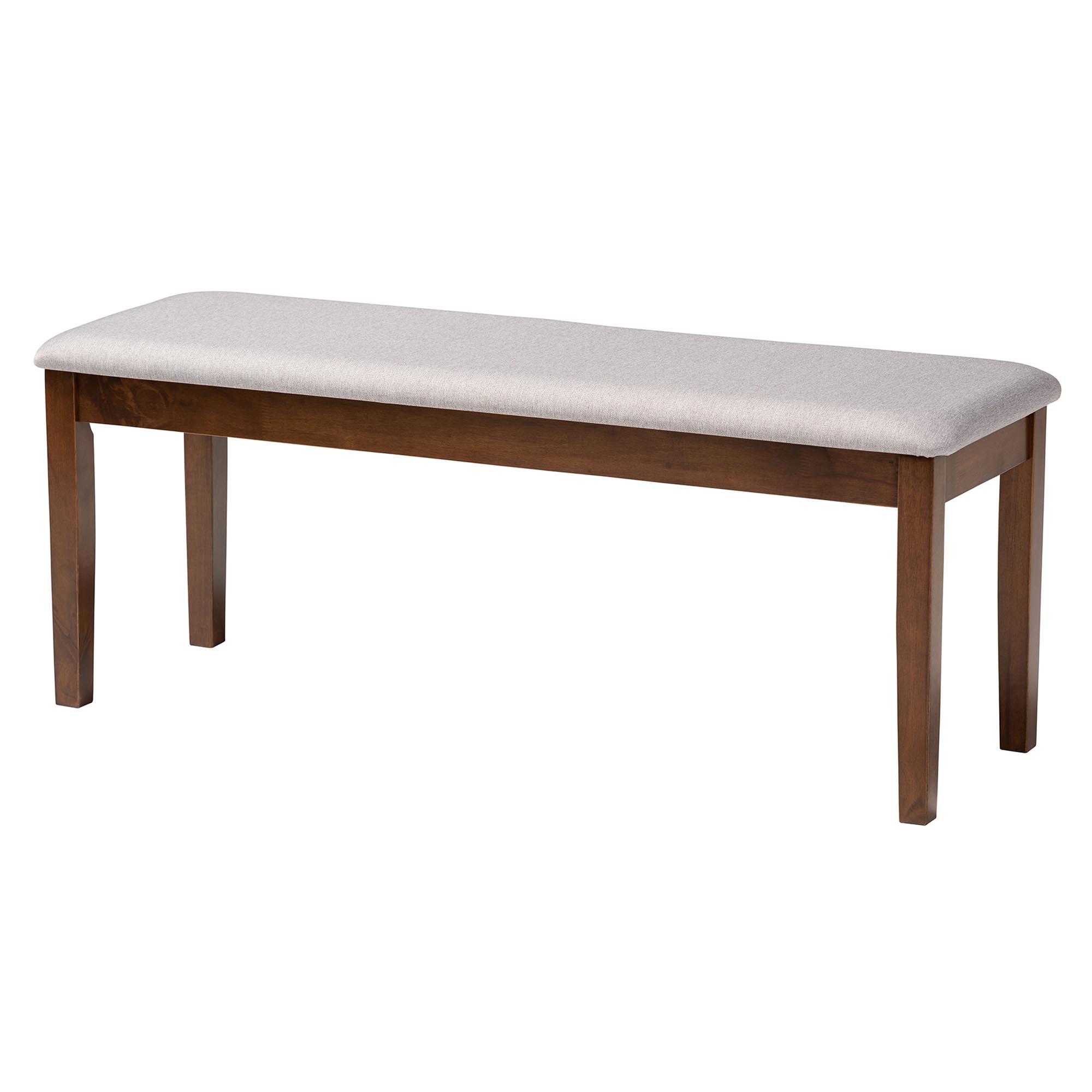 Baxton Studio Florencia Modern Grey Fabric and Walnut Brown Finished Wood 6-Piece Dining Set