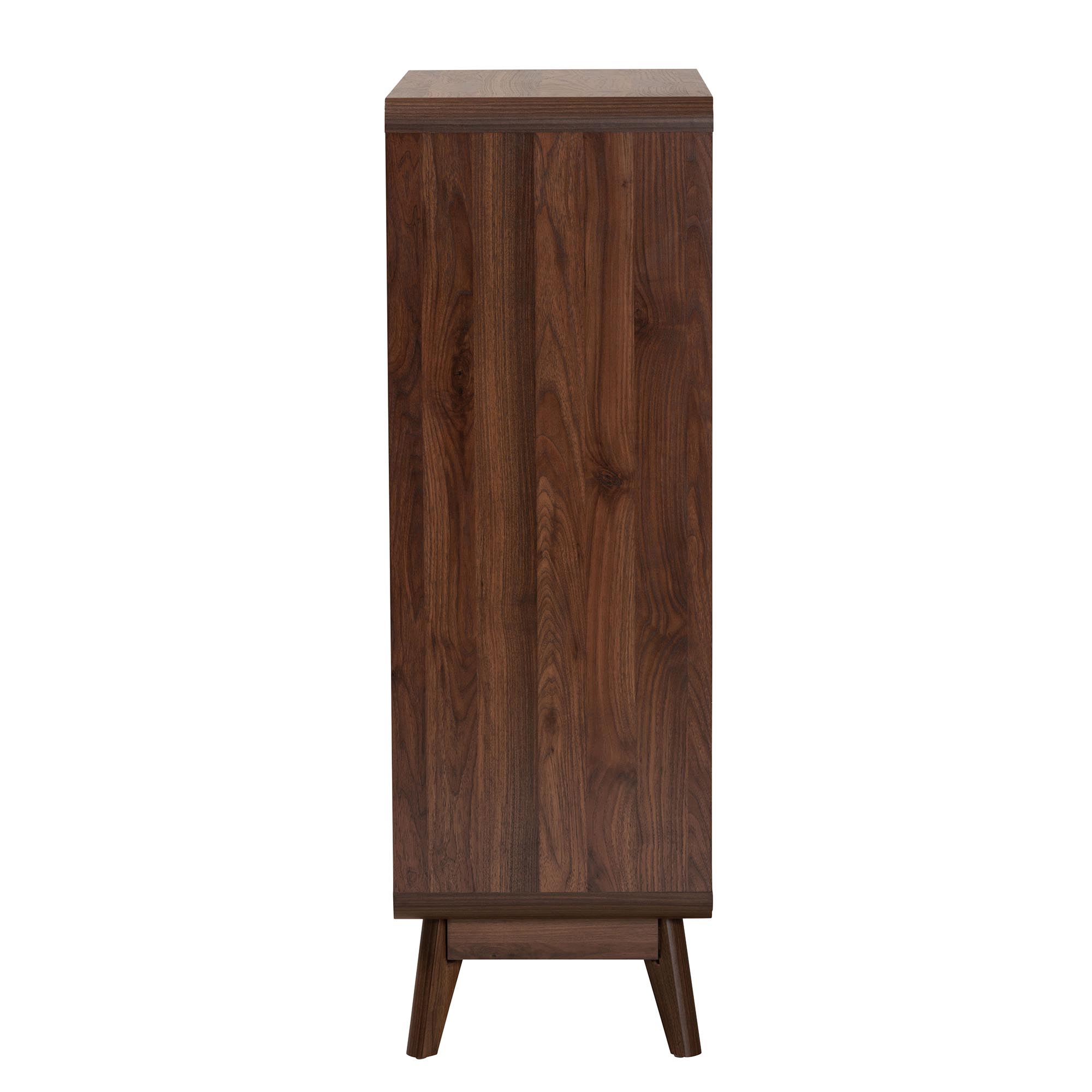 Baxton Studio Markell Mid-Century Modern Transitional Walnut Brown Finished Wood 5-Drawer Storage Chest