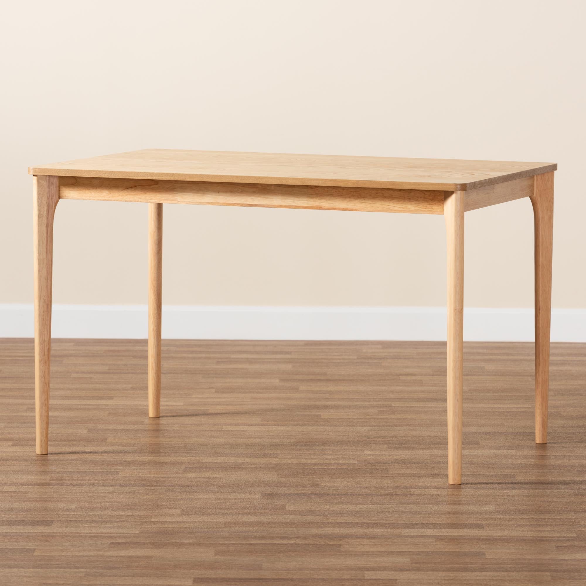 Baxton Studio Sherwin Mid-Century Modern Natural Oak Finished Wood Dining Table