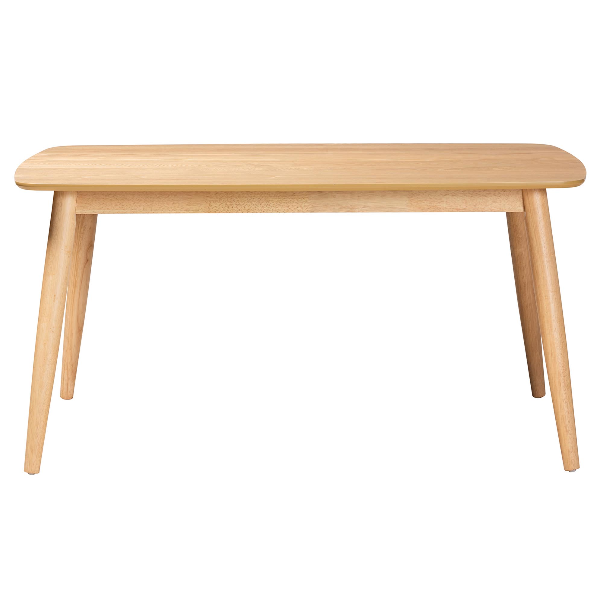 Baxton Studio Flora Mid-Century Modern Natural Oak Finished Wood Dining Table