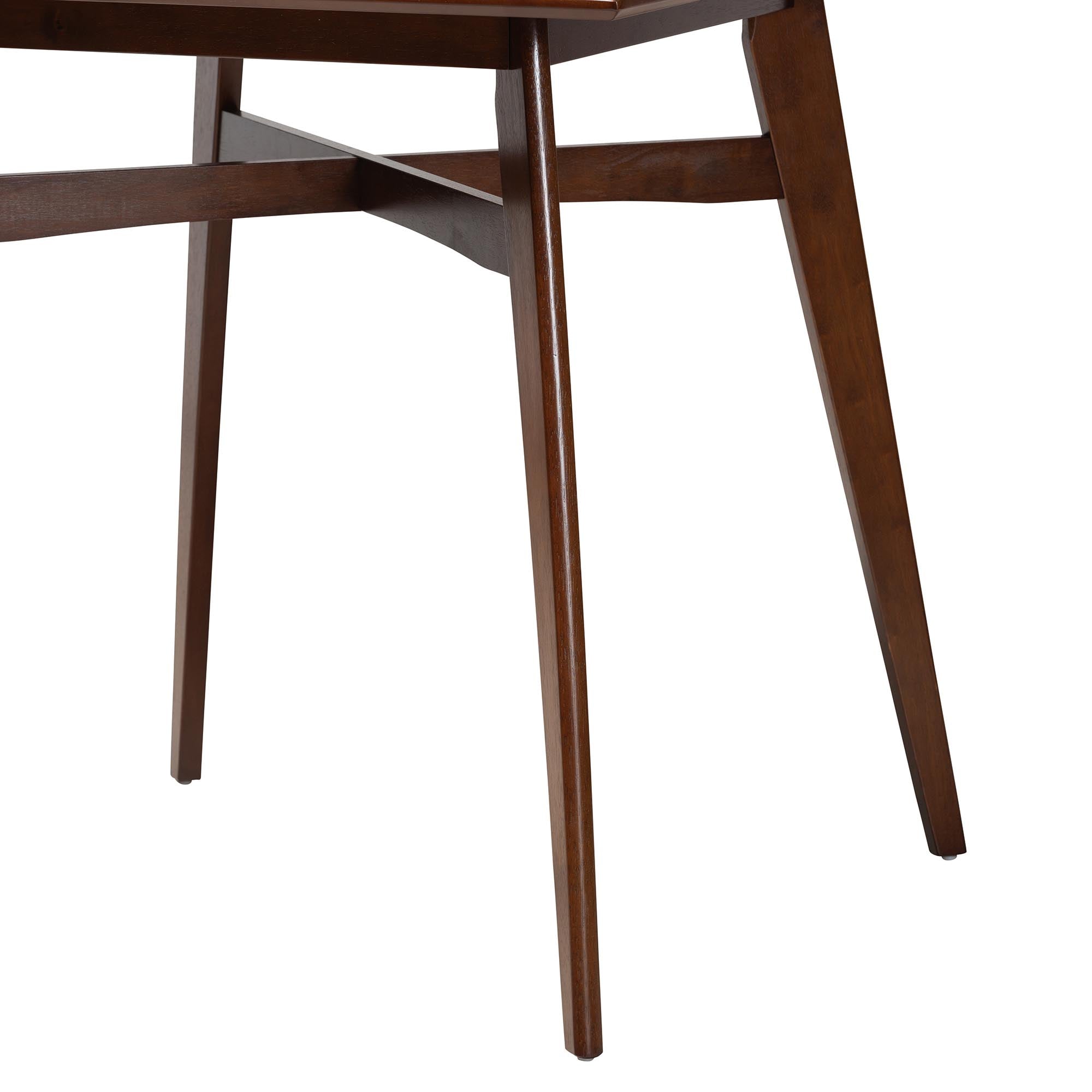 Baxton Studio Leena Mid-Century Modern Walnut Brown Finished Wood Counter Height Pub Table