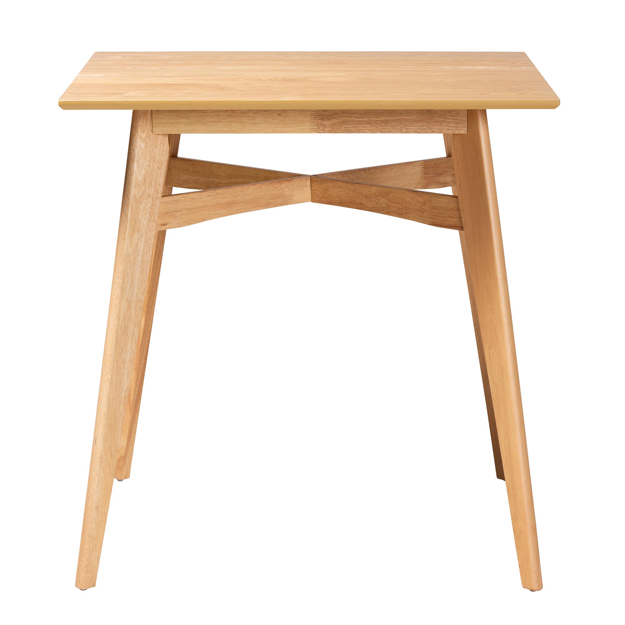 Baxton Studio Leena Mid-Century Modern Natural Oak Finished Wood Counter Height Pub Table