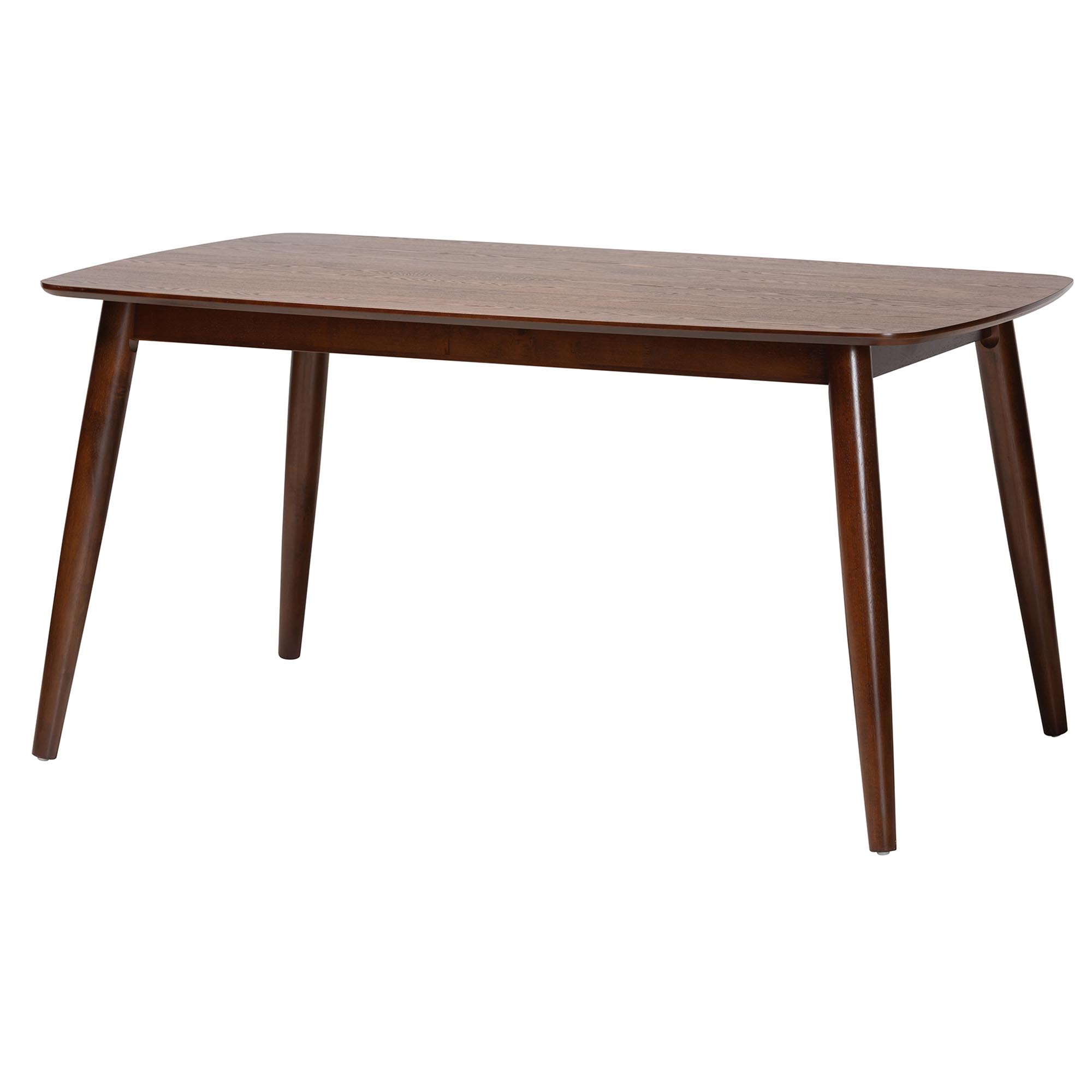 Baxton Studio Darrion Mid-Century Modern Grey Fabric and Walnut Brown Finished Wood 7-Piece Dining Set