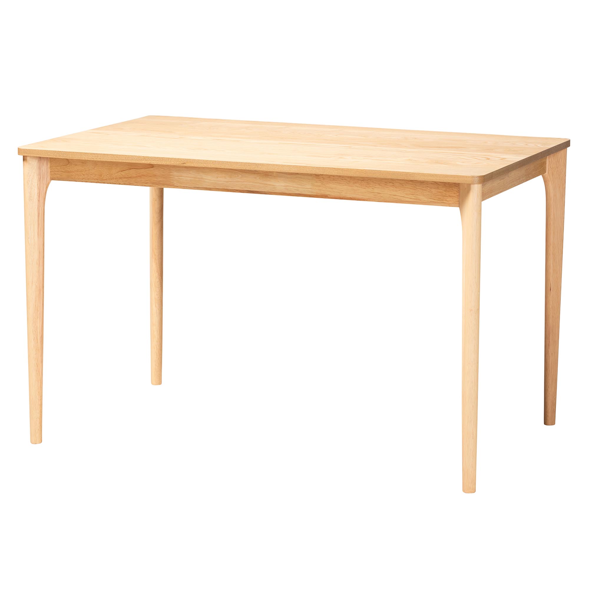 Baxton Studio Tarana Mid-Century Modern Grey Fabric and Natural Oak Finished Wood 5-Piece Dining Set