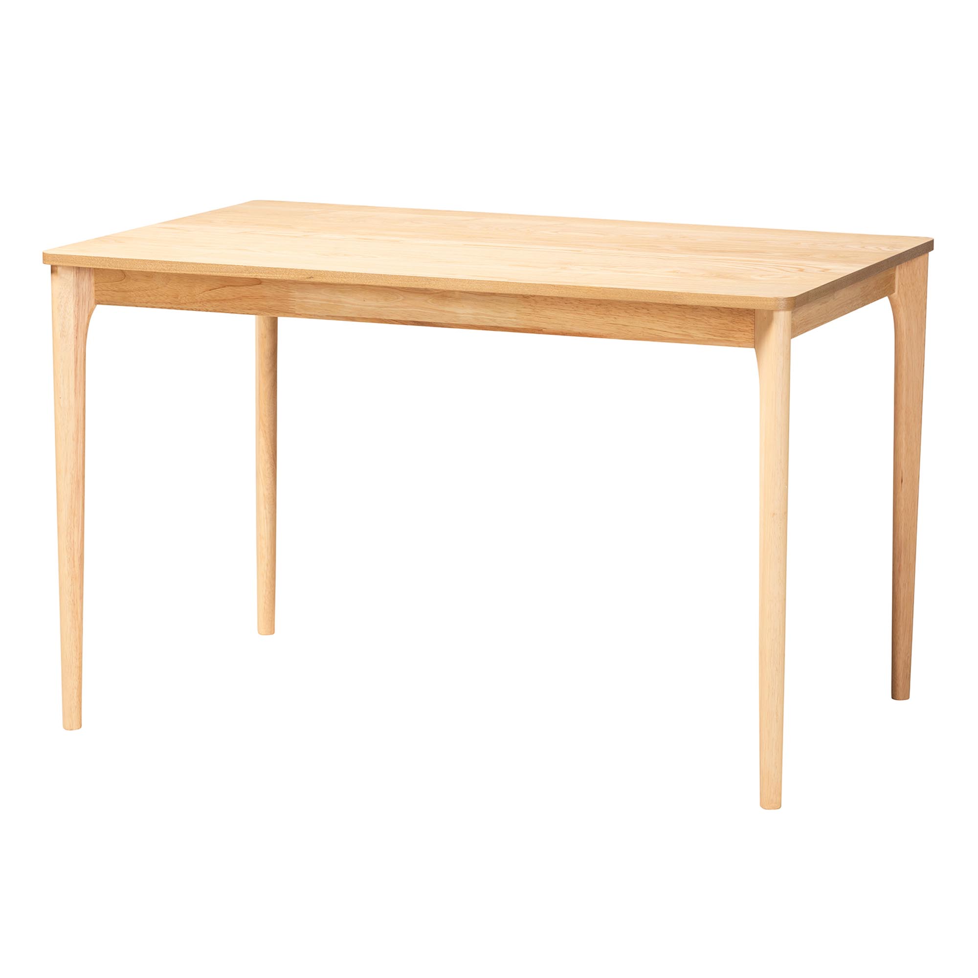 Baxton Studio Dannell Mid-Century Modern Grey Fabric and Natural Oak Finished Wood 5-Piece Dining Set
