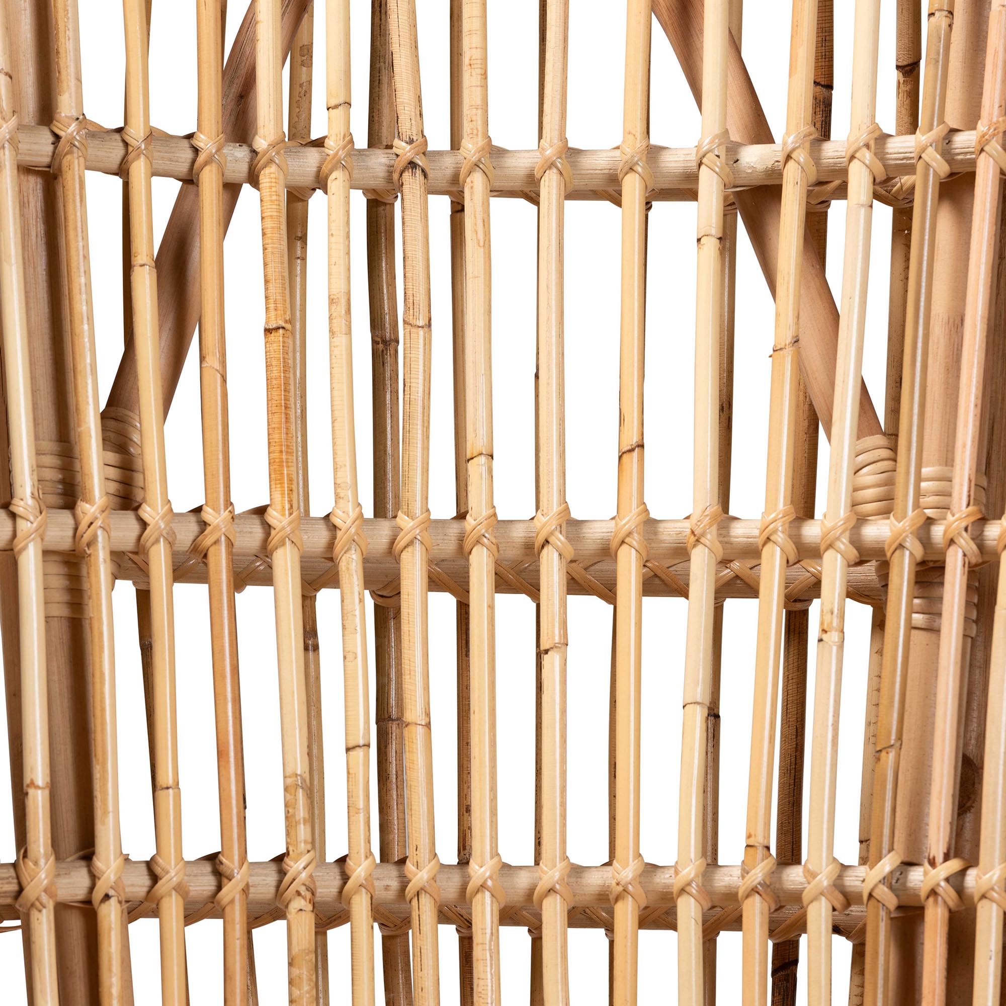 bali & pari Nagoya Modern Bohemian Natural Rattan Tall Lounge Chair
