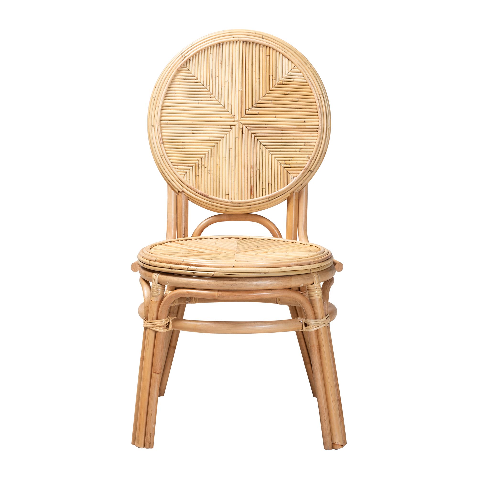 Baxton Studio Carita Modern Bohemian Natural Brown Rattan Dining Chair