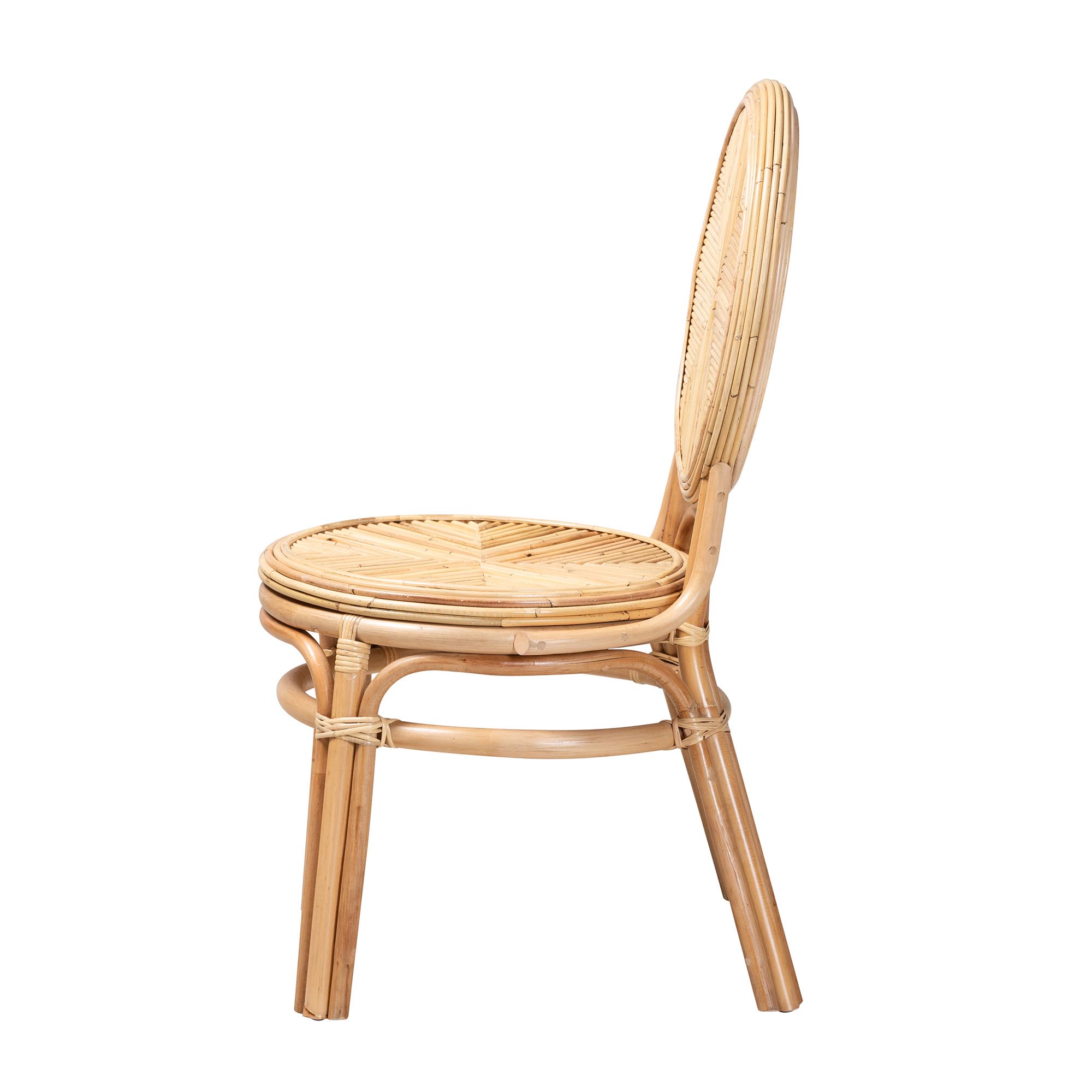 Baxton Studio Carita Modern Bohemian Natural Brown Rattan Dining Chair
