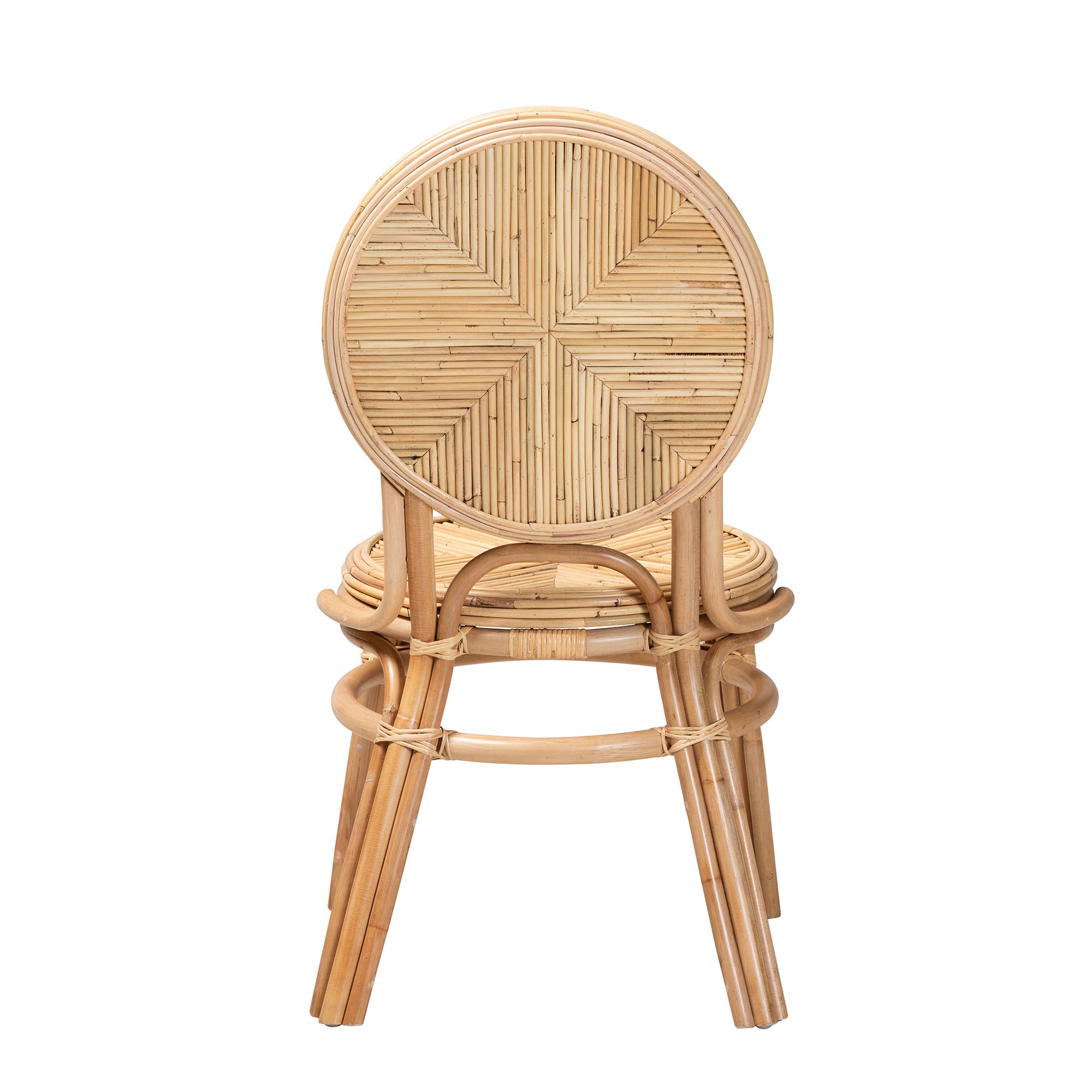 Baxton Studio Carita Modern Bohemian Natural Brown Rattan Dining Chair