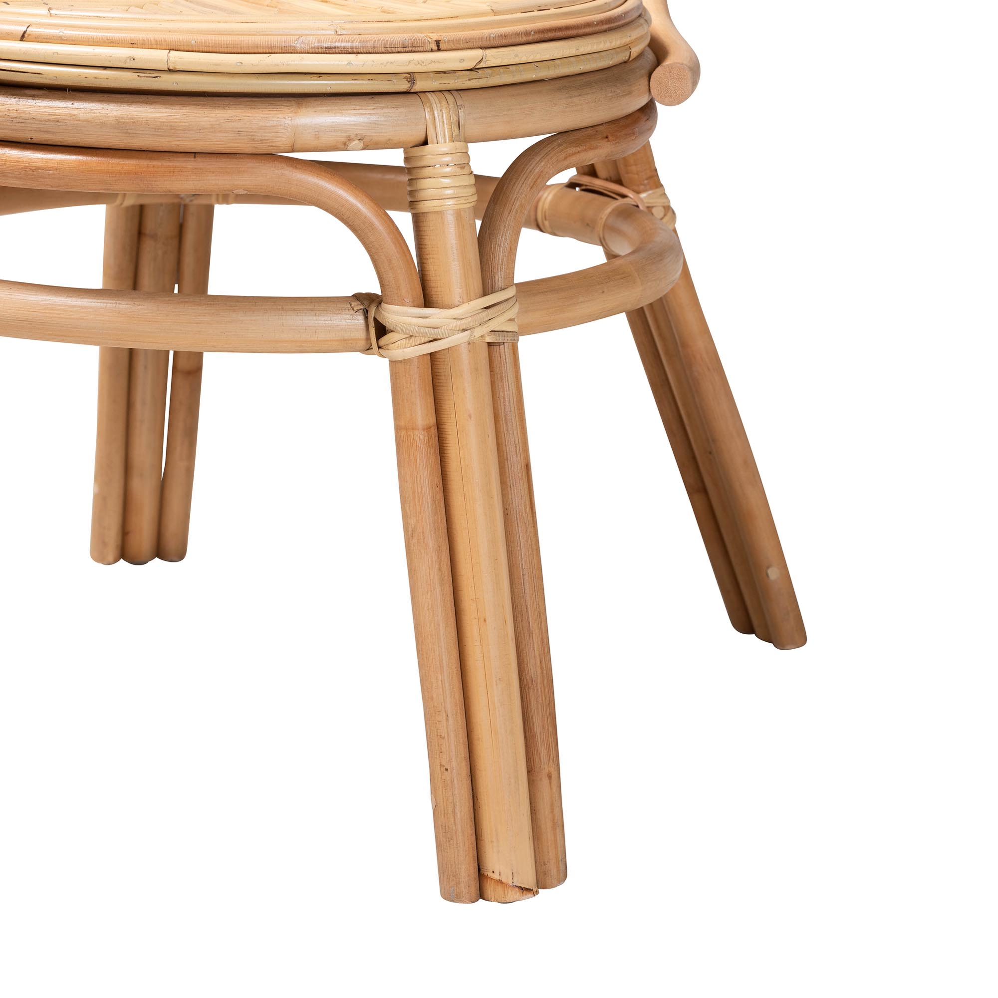 Baxton Studio Carita Modern Bohemian Natural Brown Rattan Dining Chair