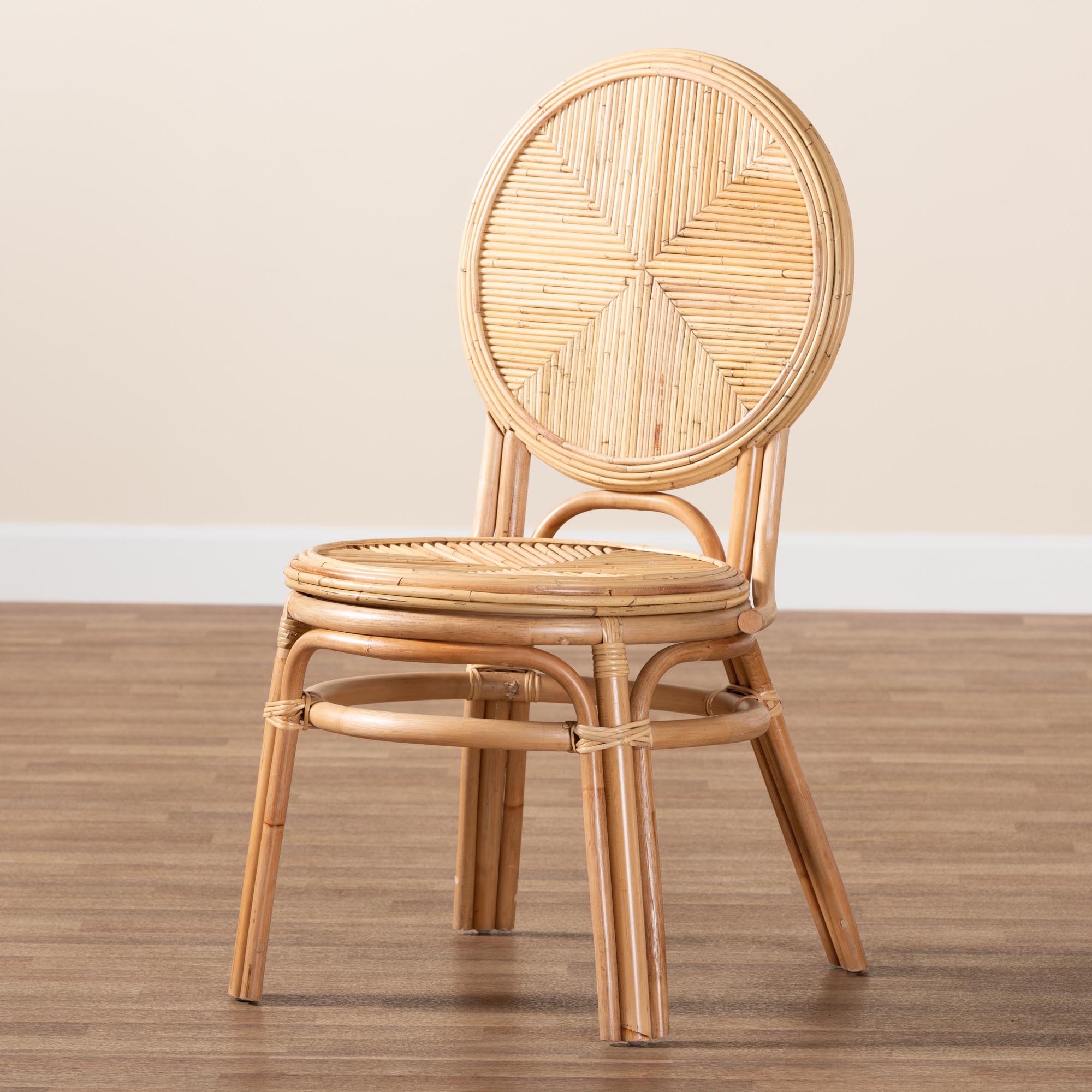 Baxton Studio Carita Modern Bohemian Natural Brown Rattan Dining Chair