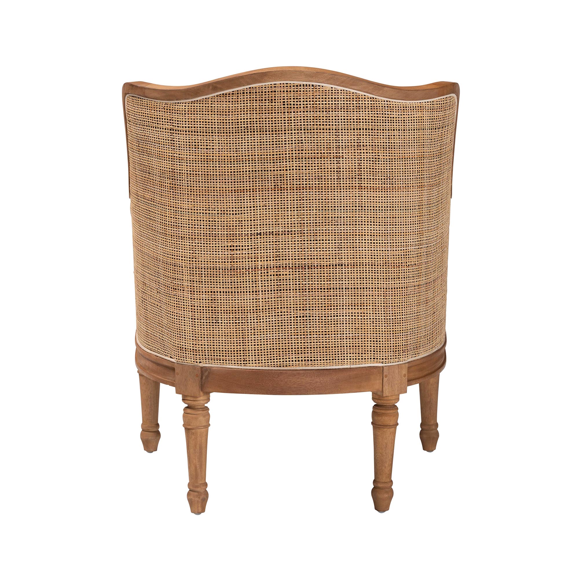 bali & pari Elizette Traditional French Beige Fabric and Honey Oak Finished Wood Accent Chair