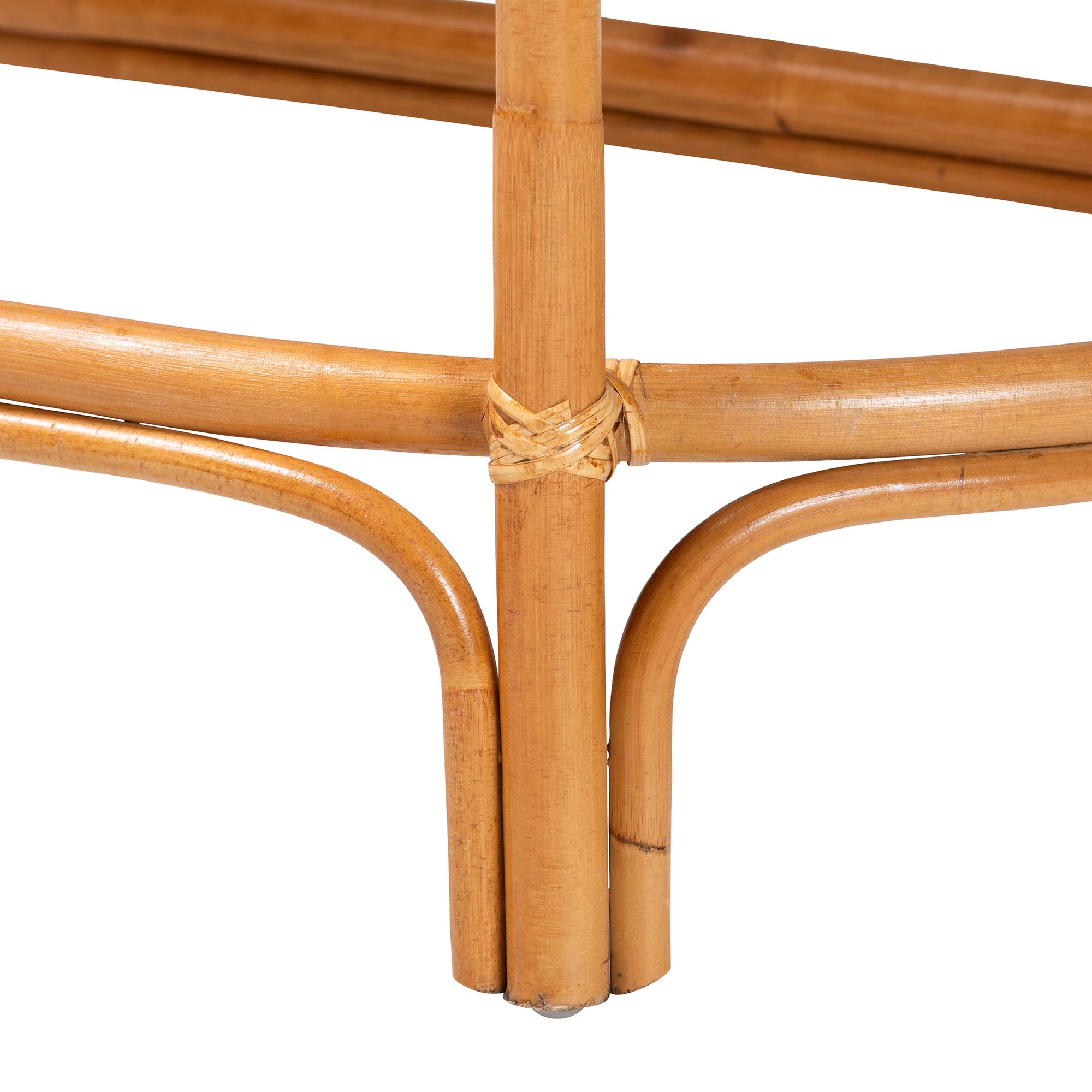 bali & pari Wakana Modern Bohemian Natural Brown Rattan Console Table