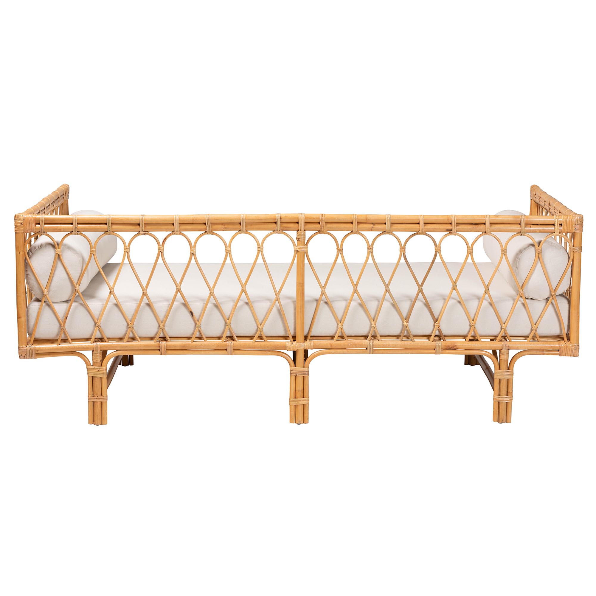 bali & pari Davida Modern Bohemian Natural Brown Rattan Daybed