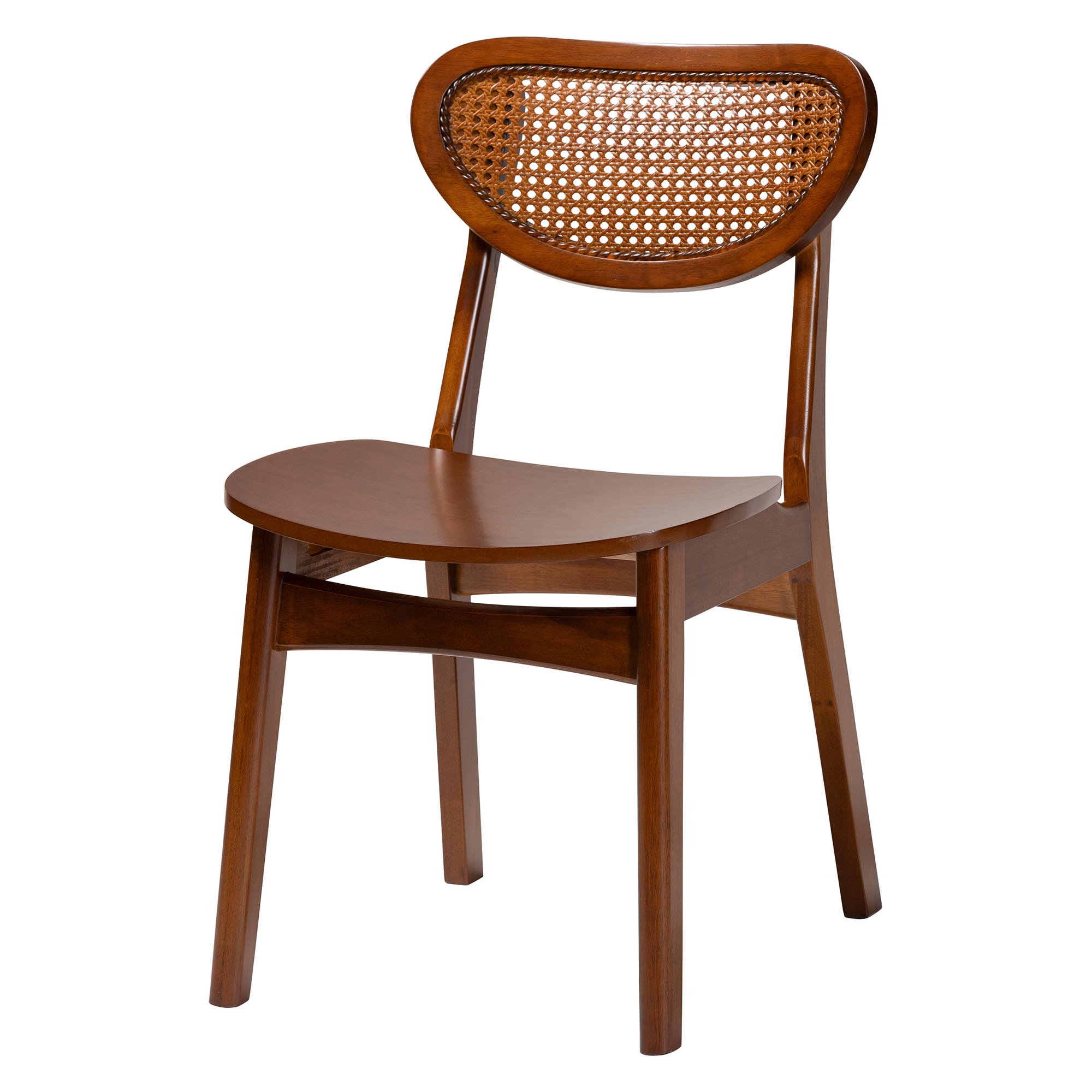 Baxton Studio Crystal 5-Piece Dining Set - Mid-Century Modern Round Table and Chair Set for Dining Room, Kitchen, Apartment