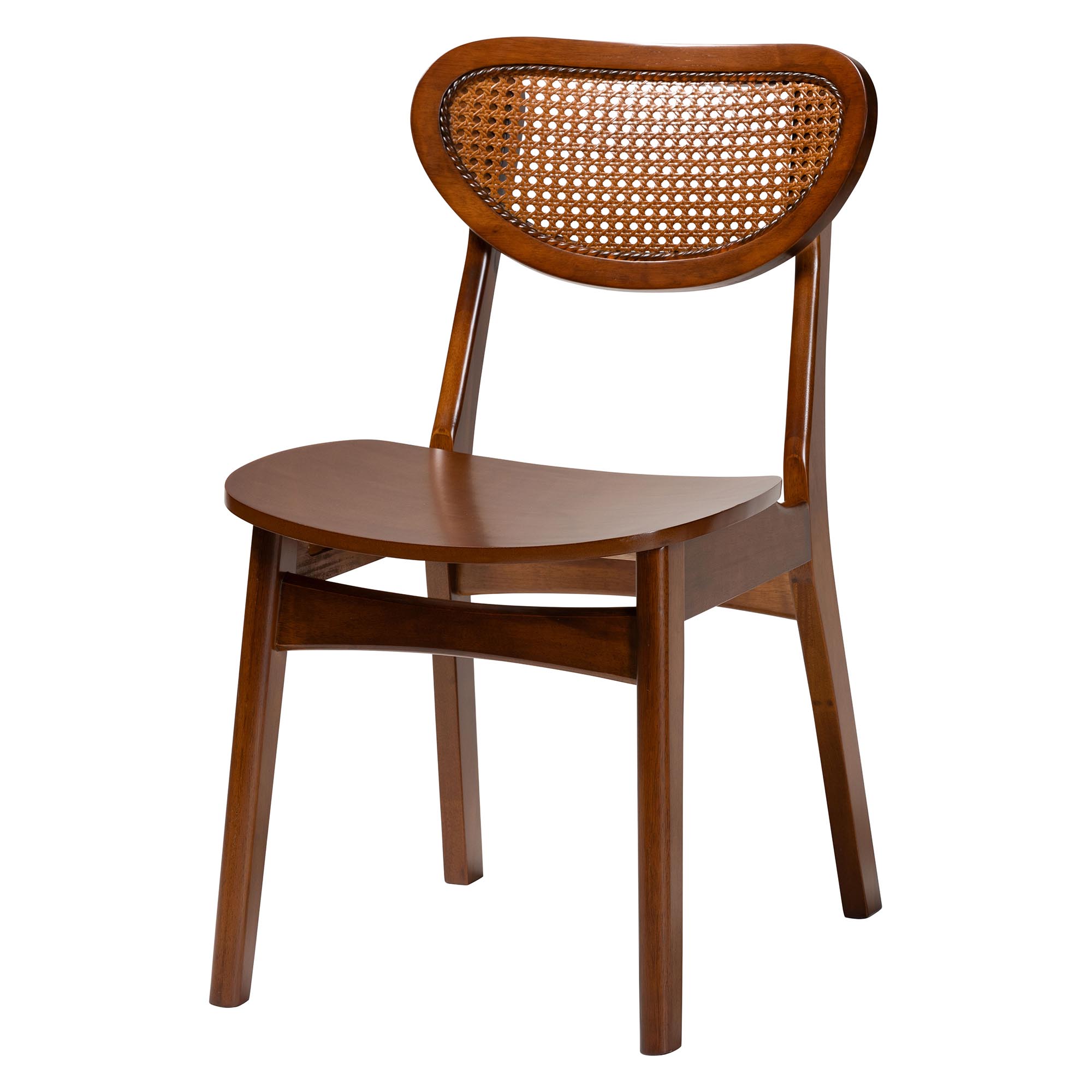 Baxton Studio Kenna 5-Piece Dining Set - Mid-Century Modern Round Table and Chair Set for Dining Room, Kitchen, Apartment